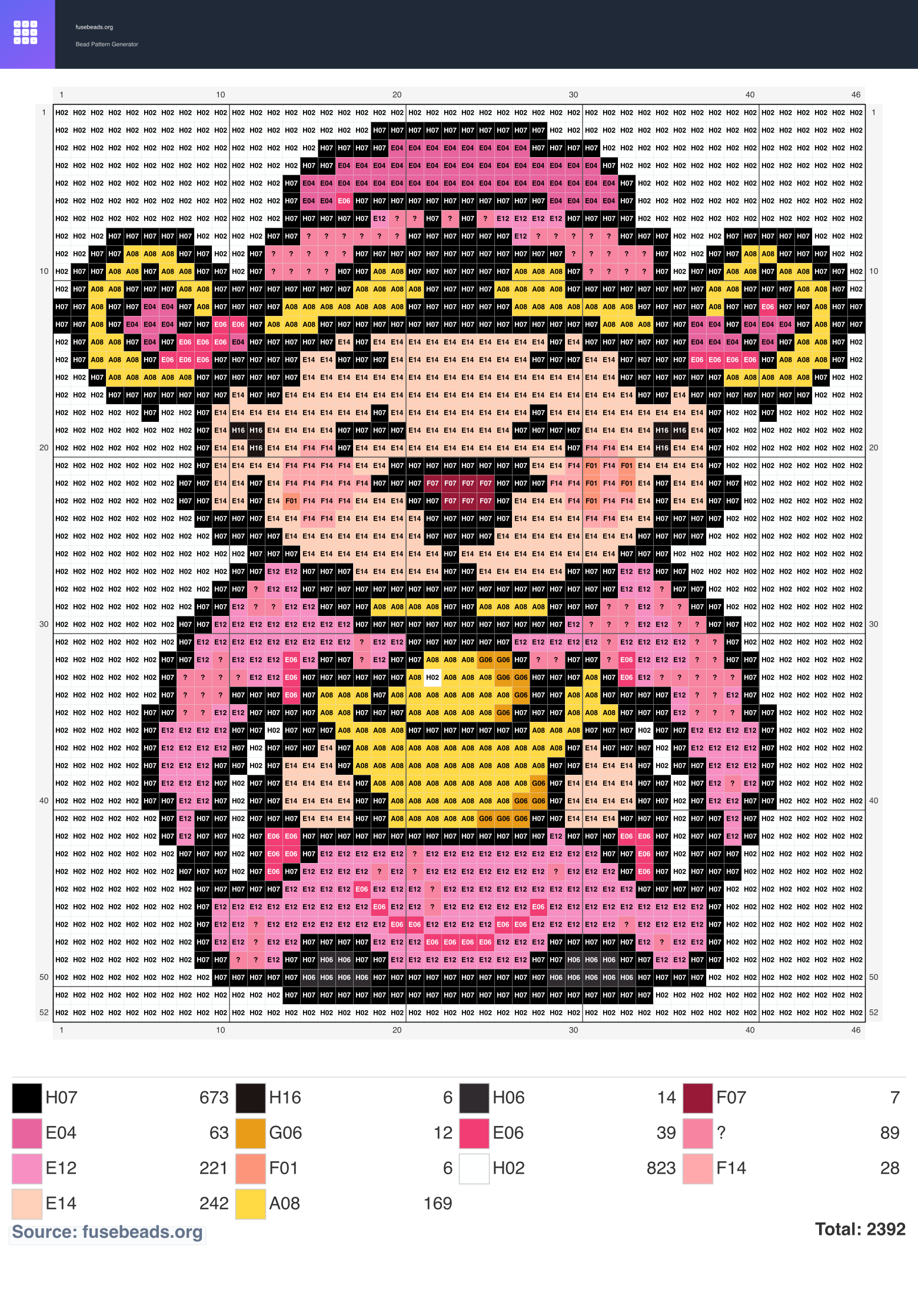 Kawaii #2339 perler beads pattern