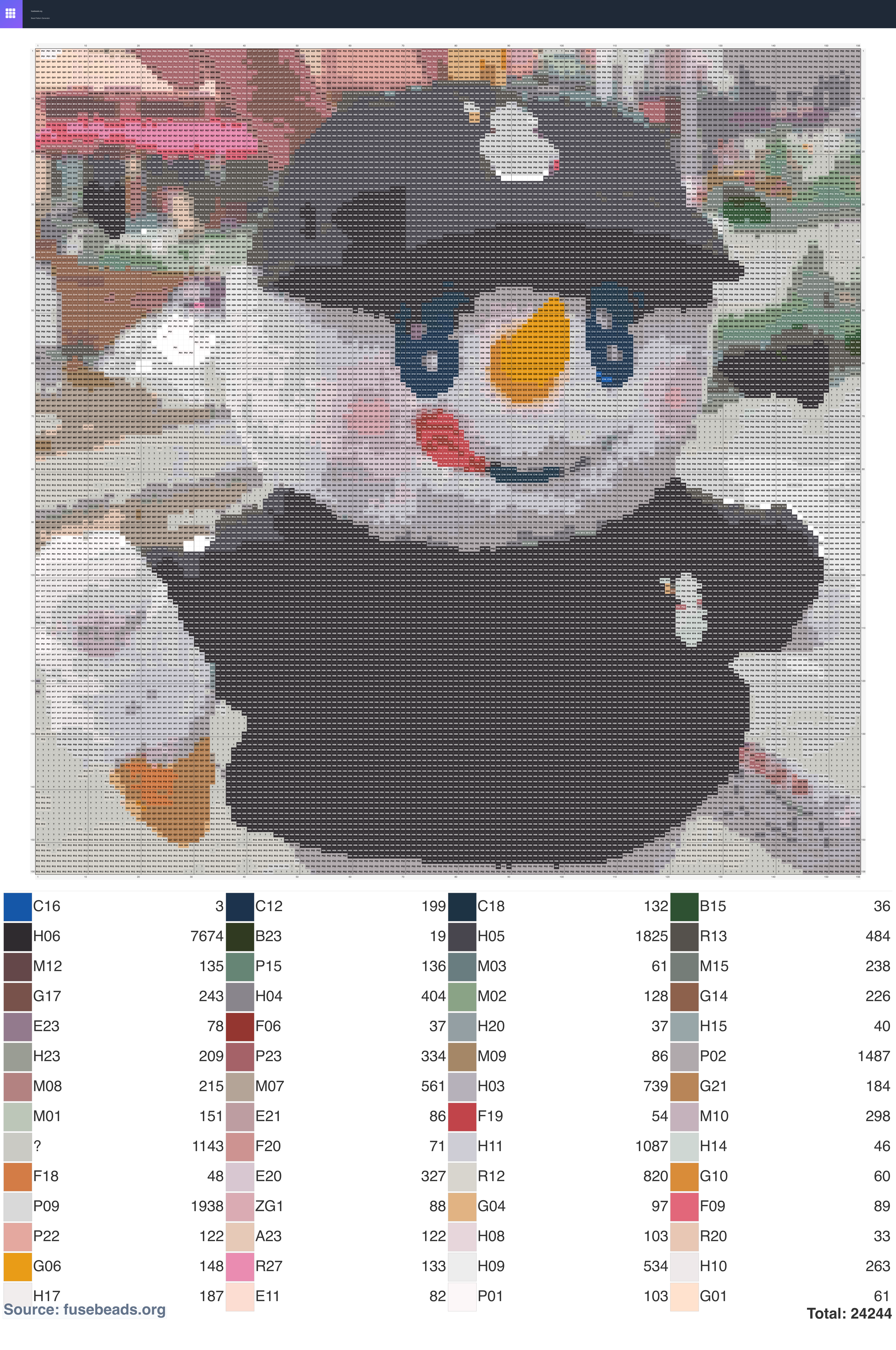 Kawaii #381 perler beads pattern