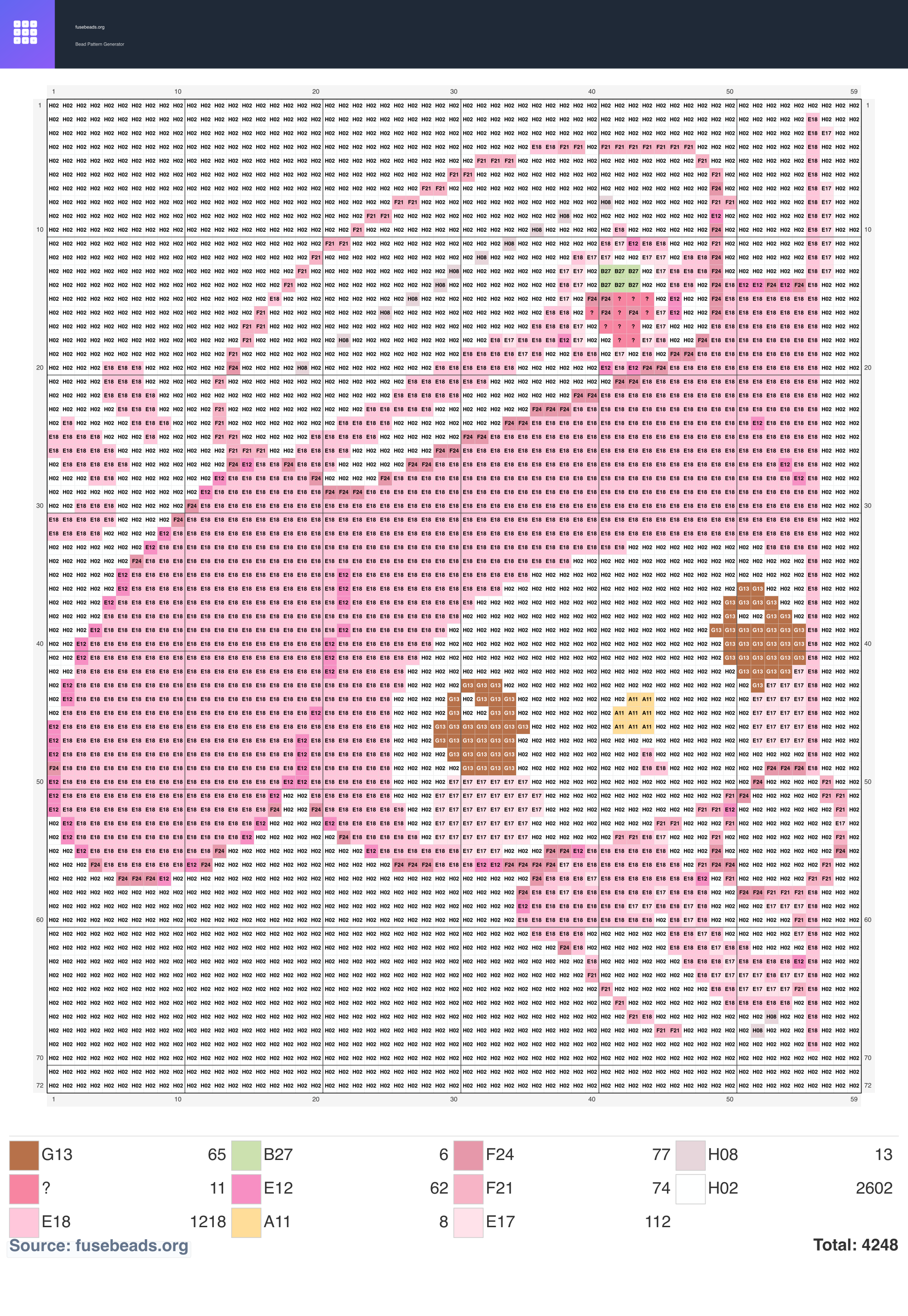 Kawaii #2347 perler beads pattern