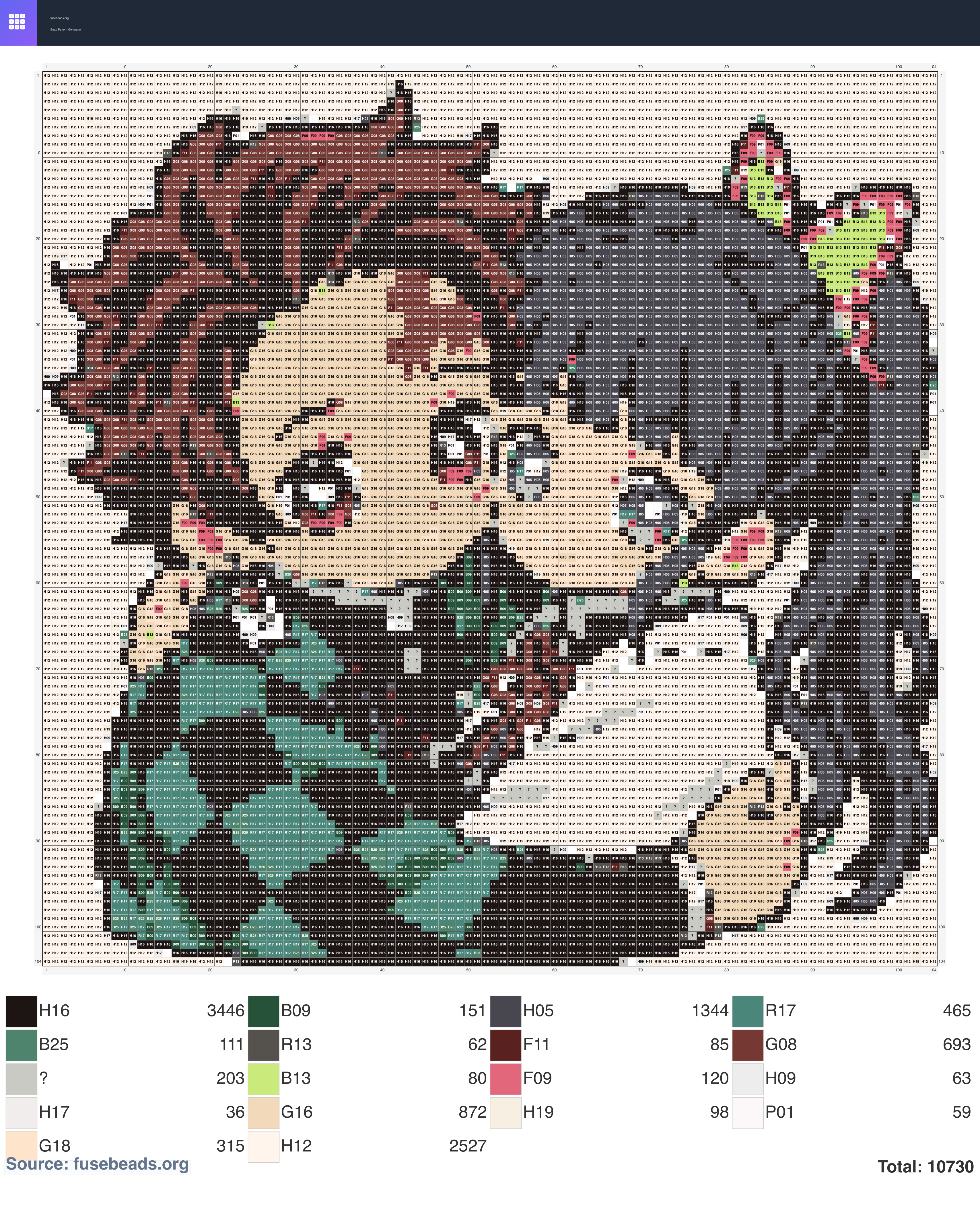 Kawaii #2359 perler beads pattern