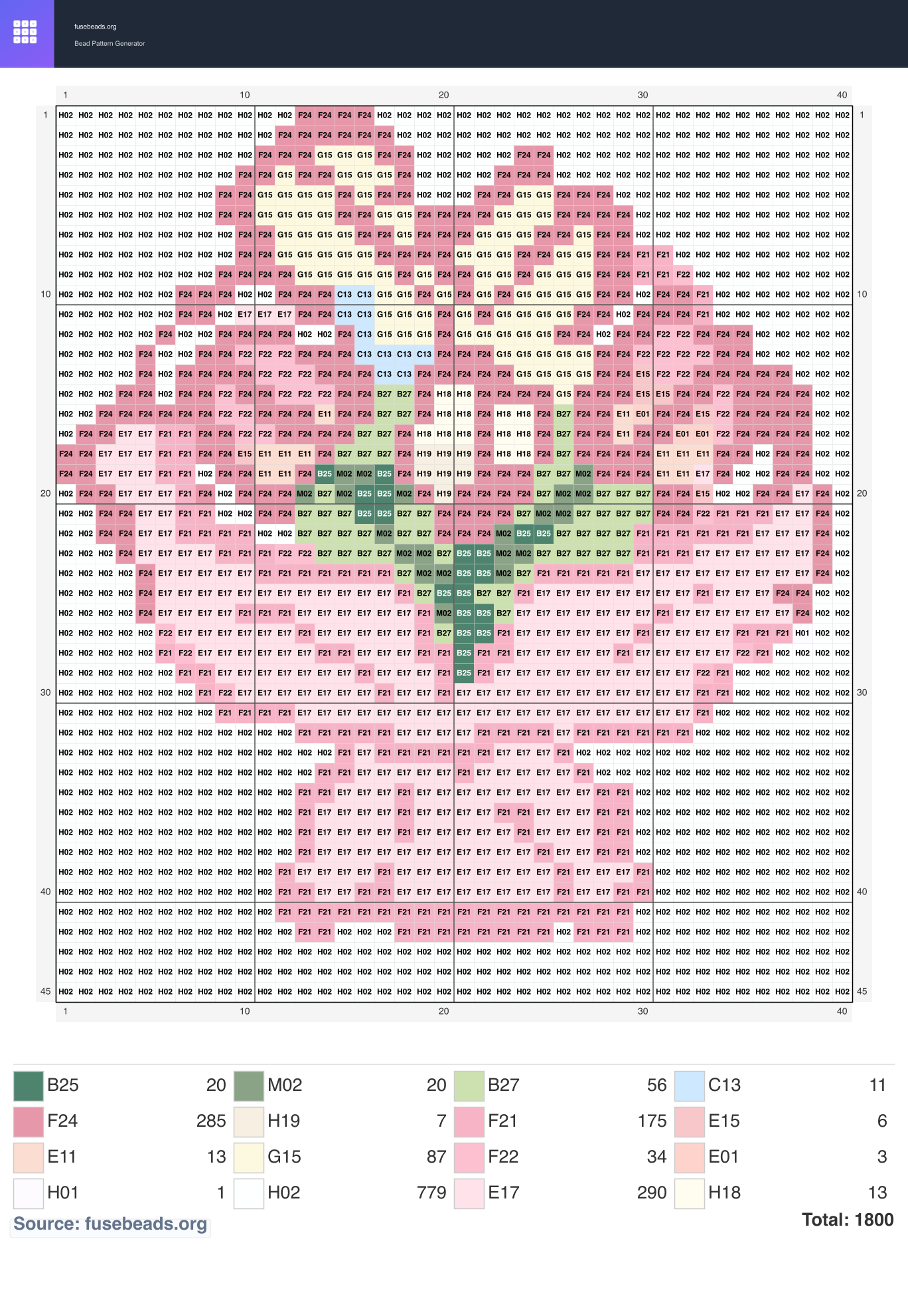 Kawaii #2364 perler beads pattern