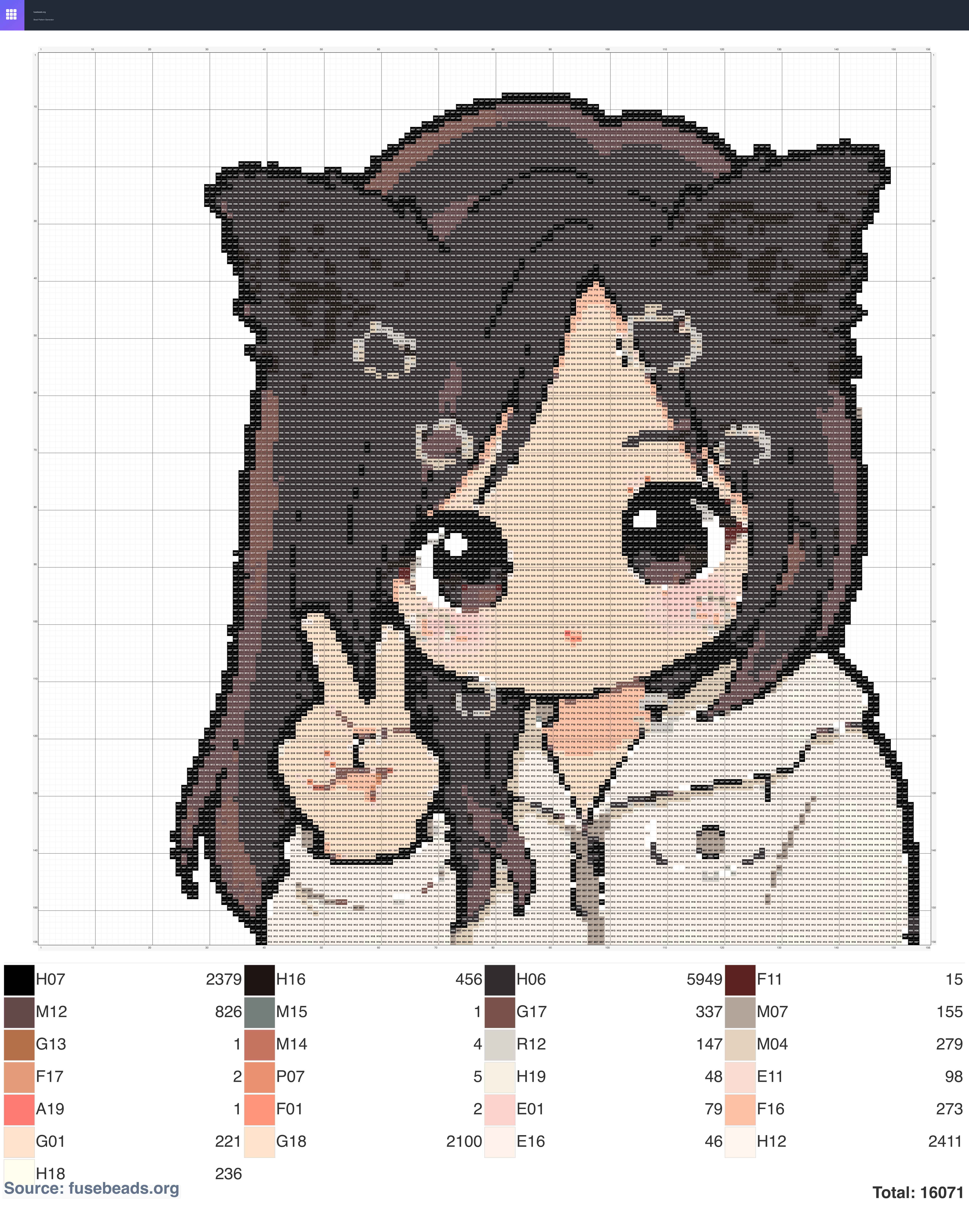 Kawaii #383 perler beads pattern
