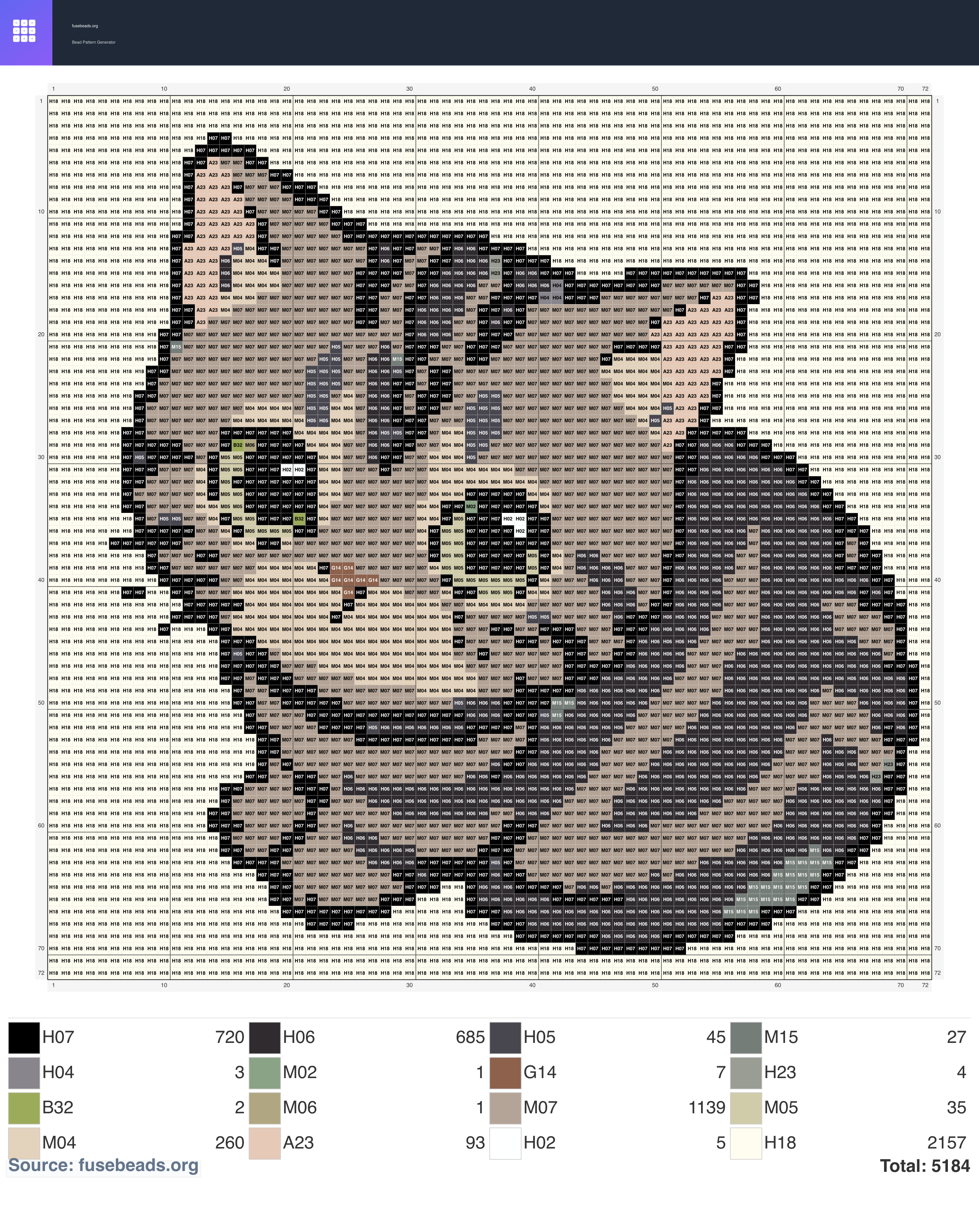 Animal #2378 perler beads pattern