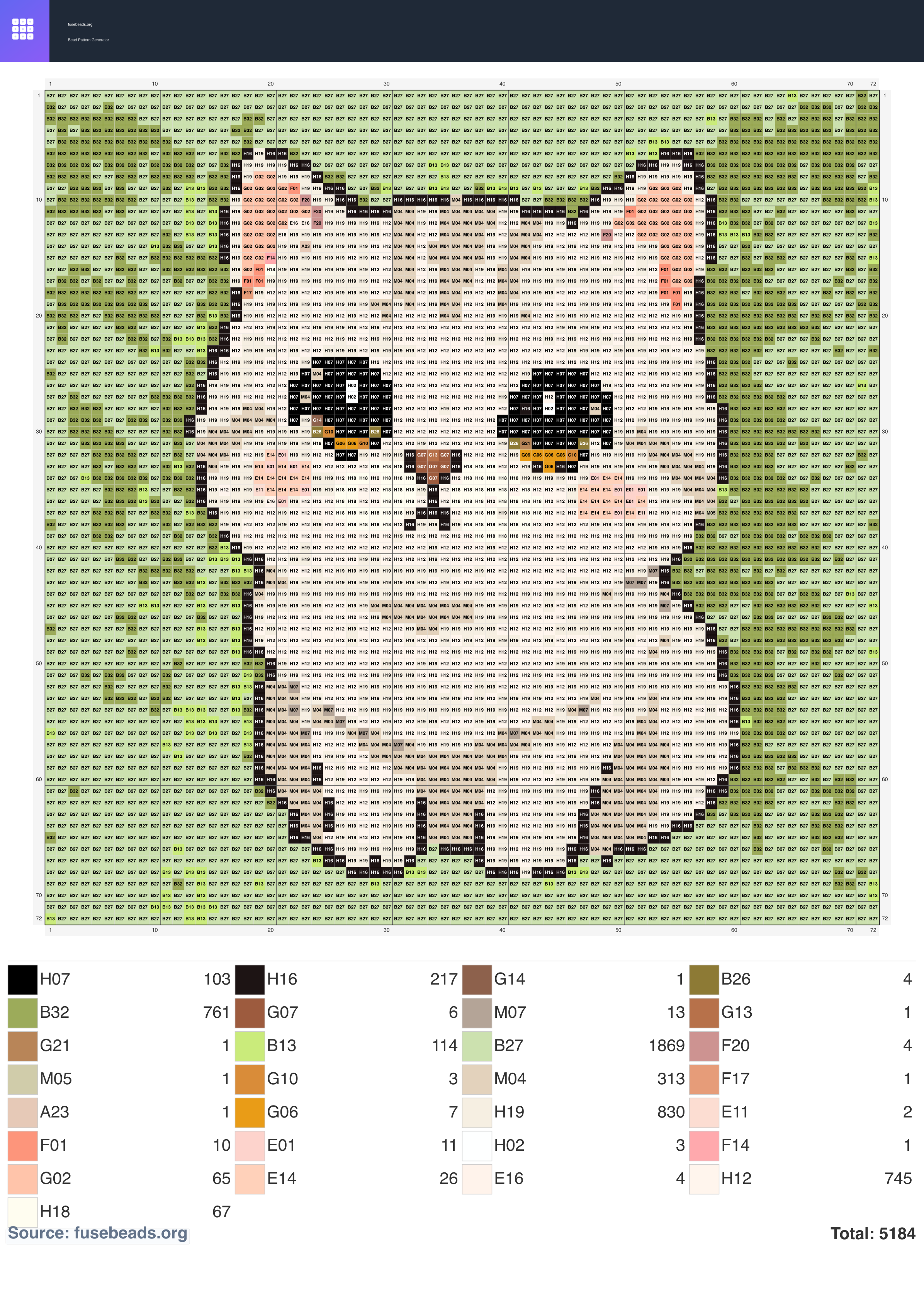 Kawaii #2383 perler beads pattern