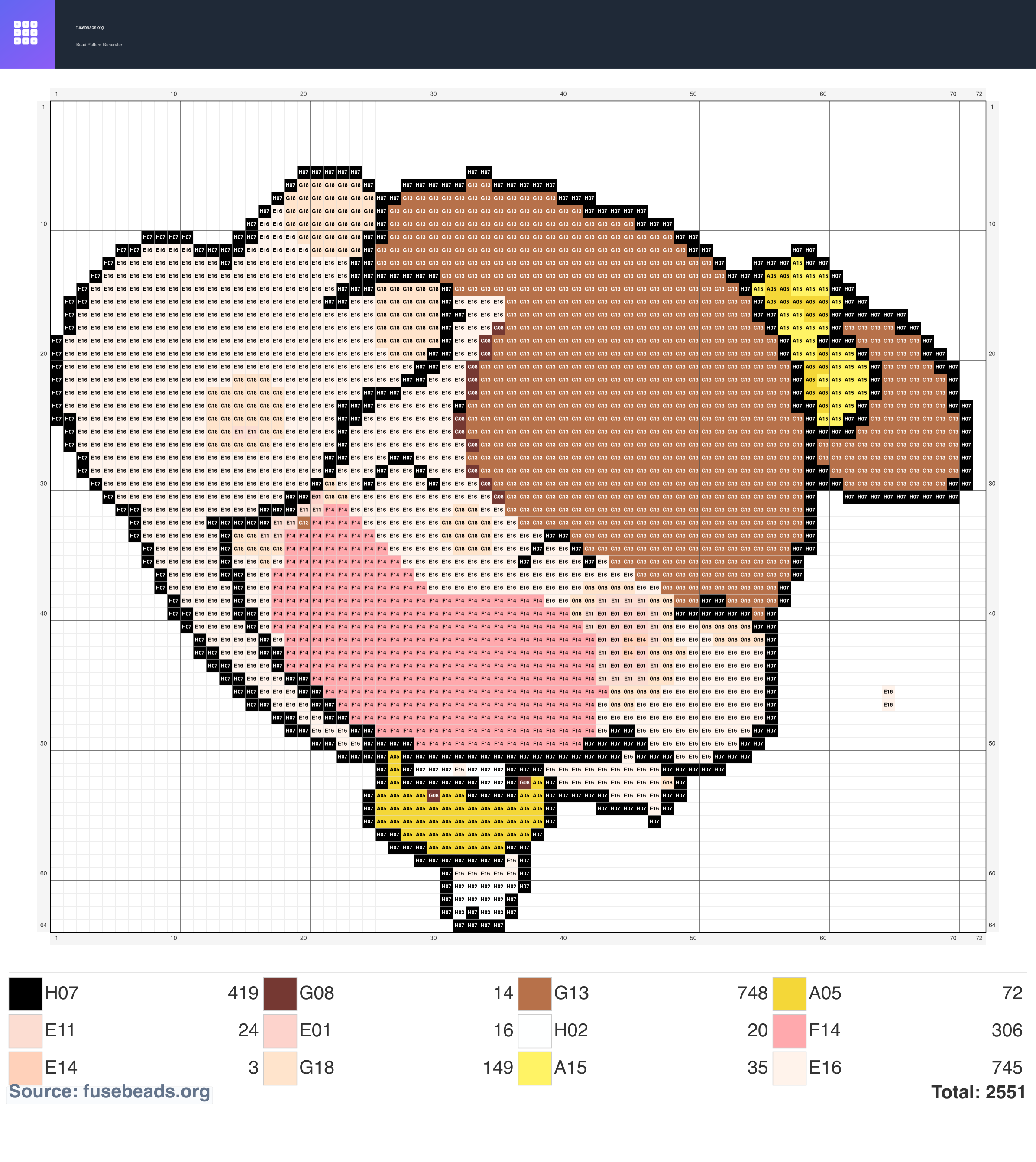 Kawaii #2396 perler beads pattern