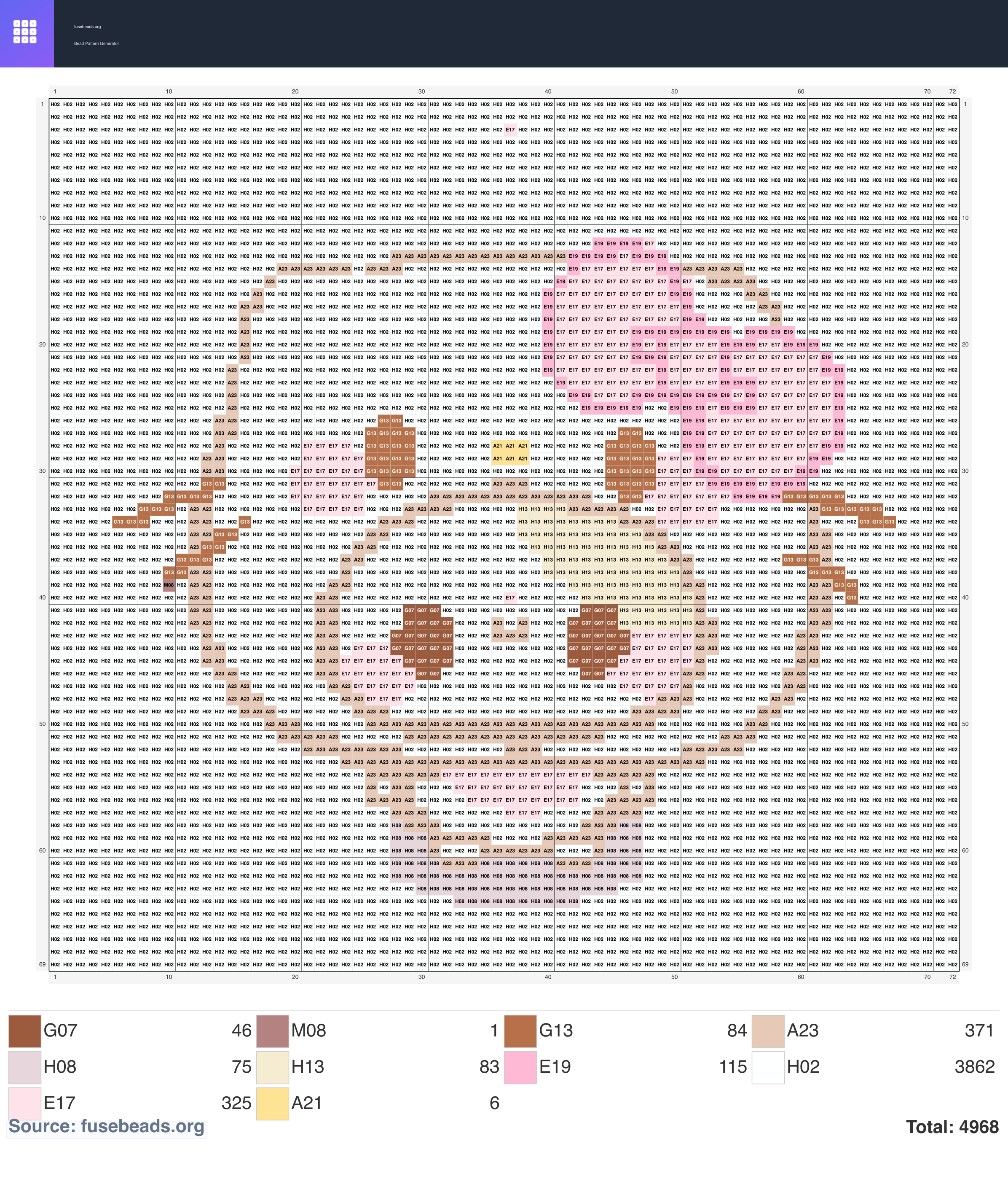 Animal #2403 perler beads pattern