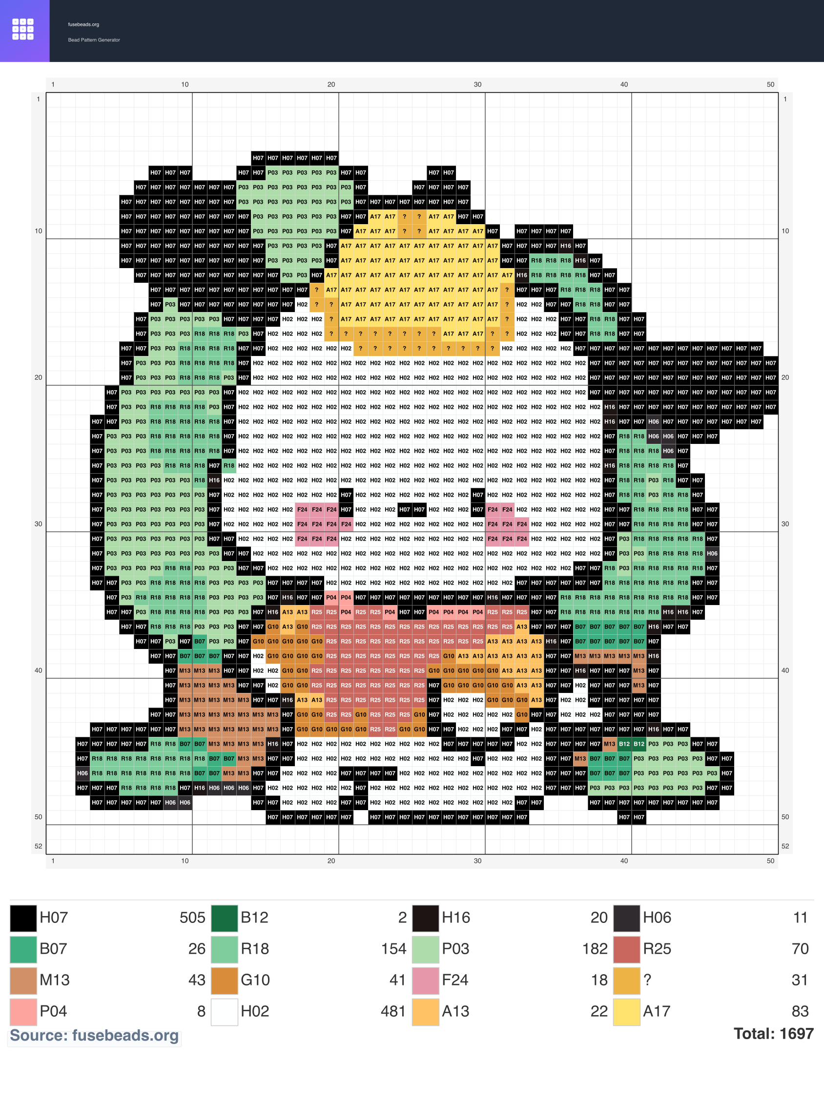 Pochacco perler beads pattern