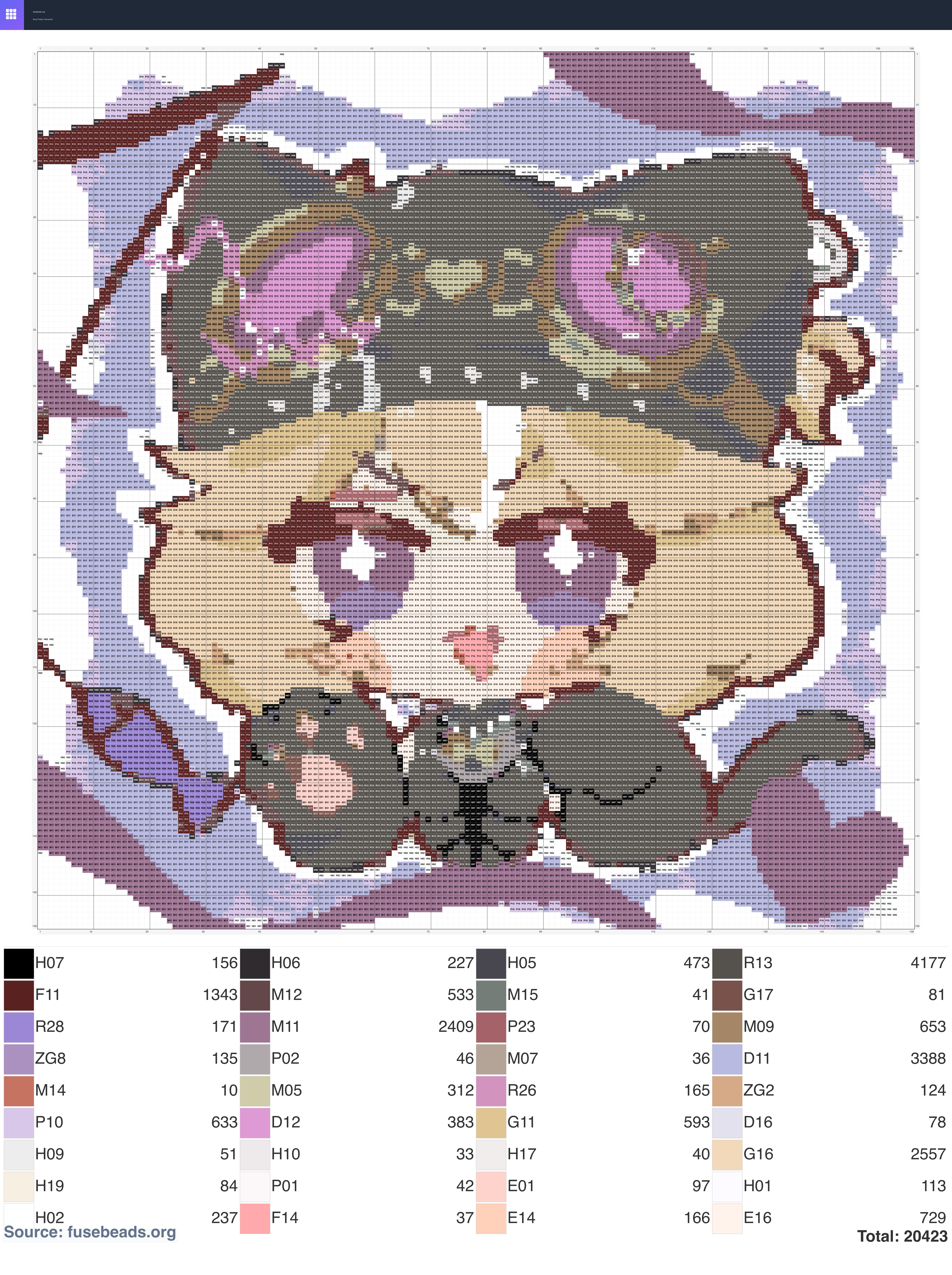 Kawaii #391 perler beads pattern