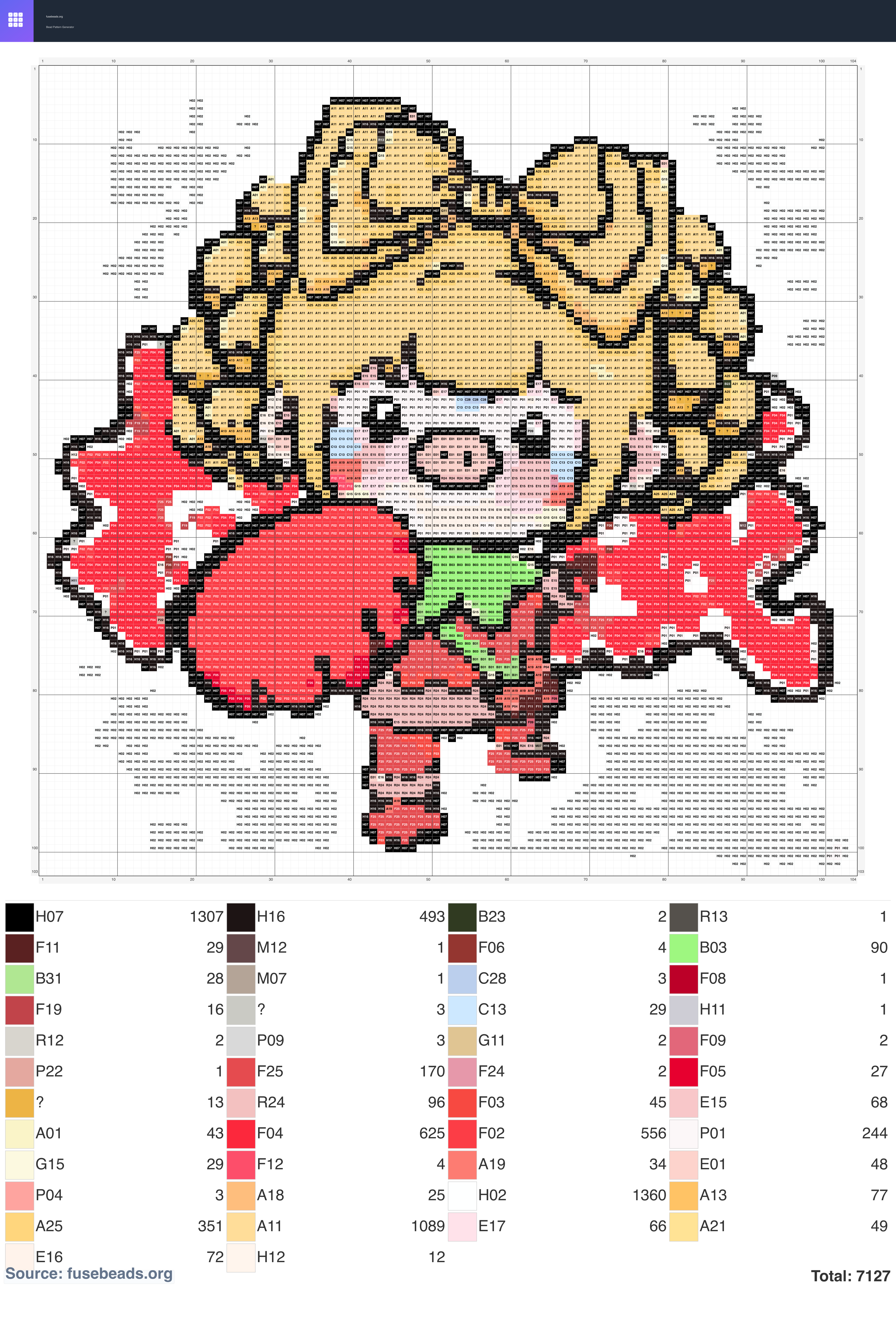 Kawaii #392 perler beads pattern
