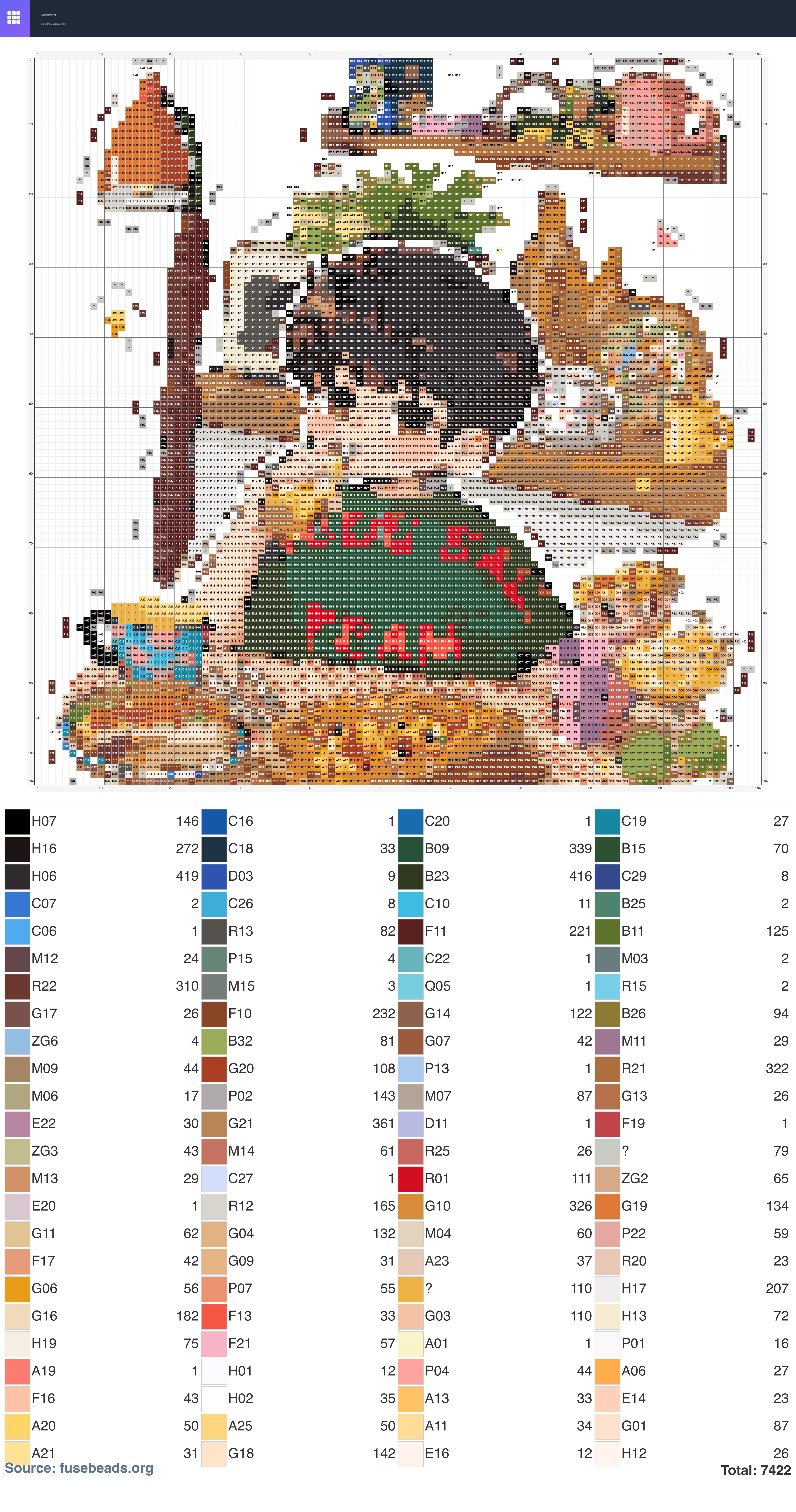 Kawaii #396 perler beads pattern