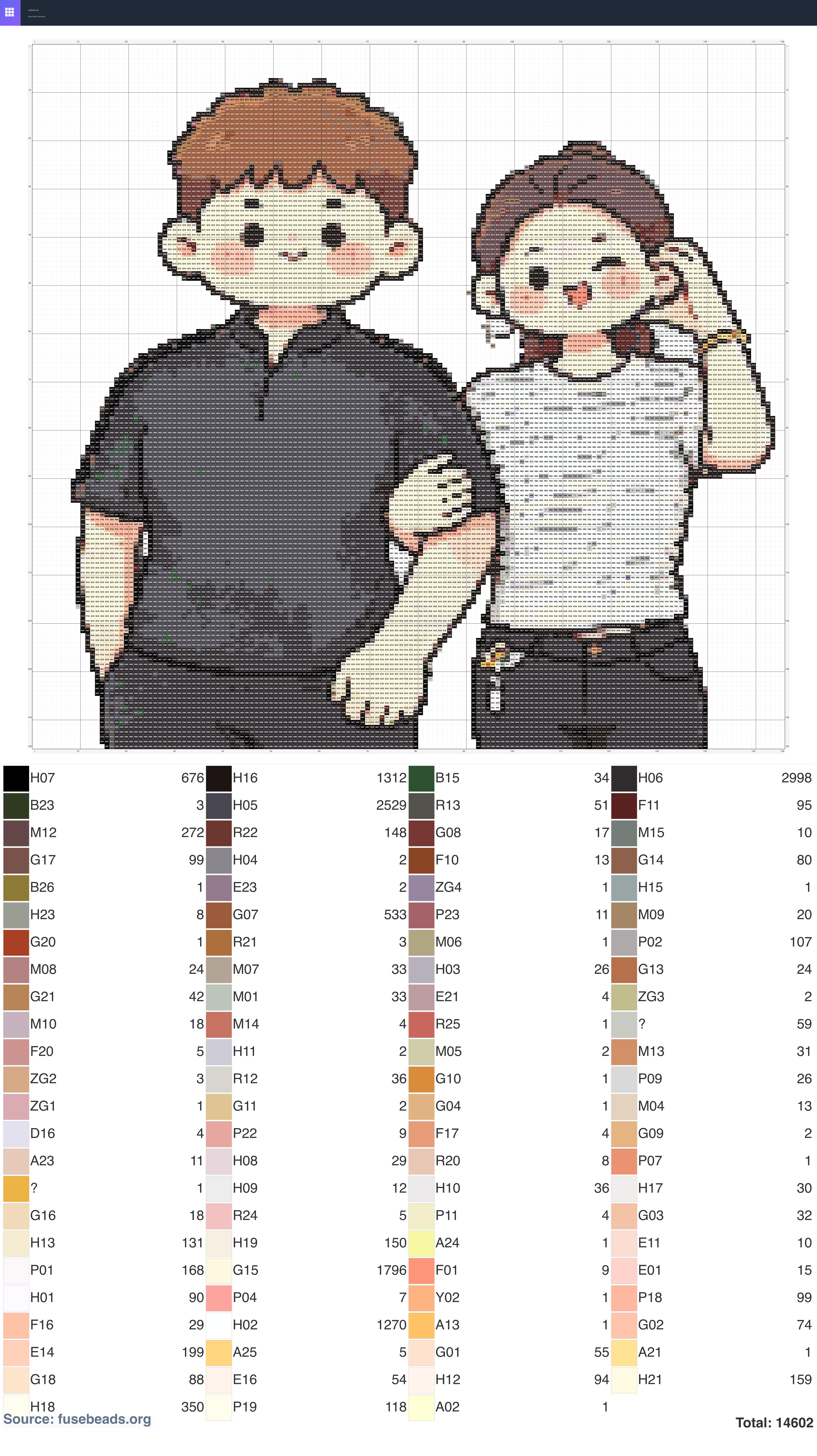 Kawaii #405 perler beads pattern