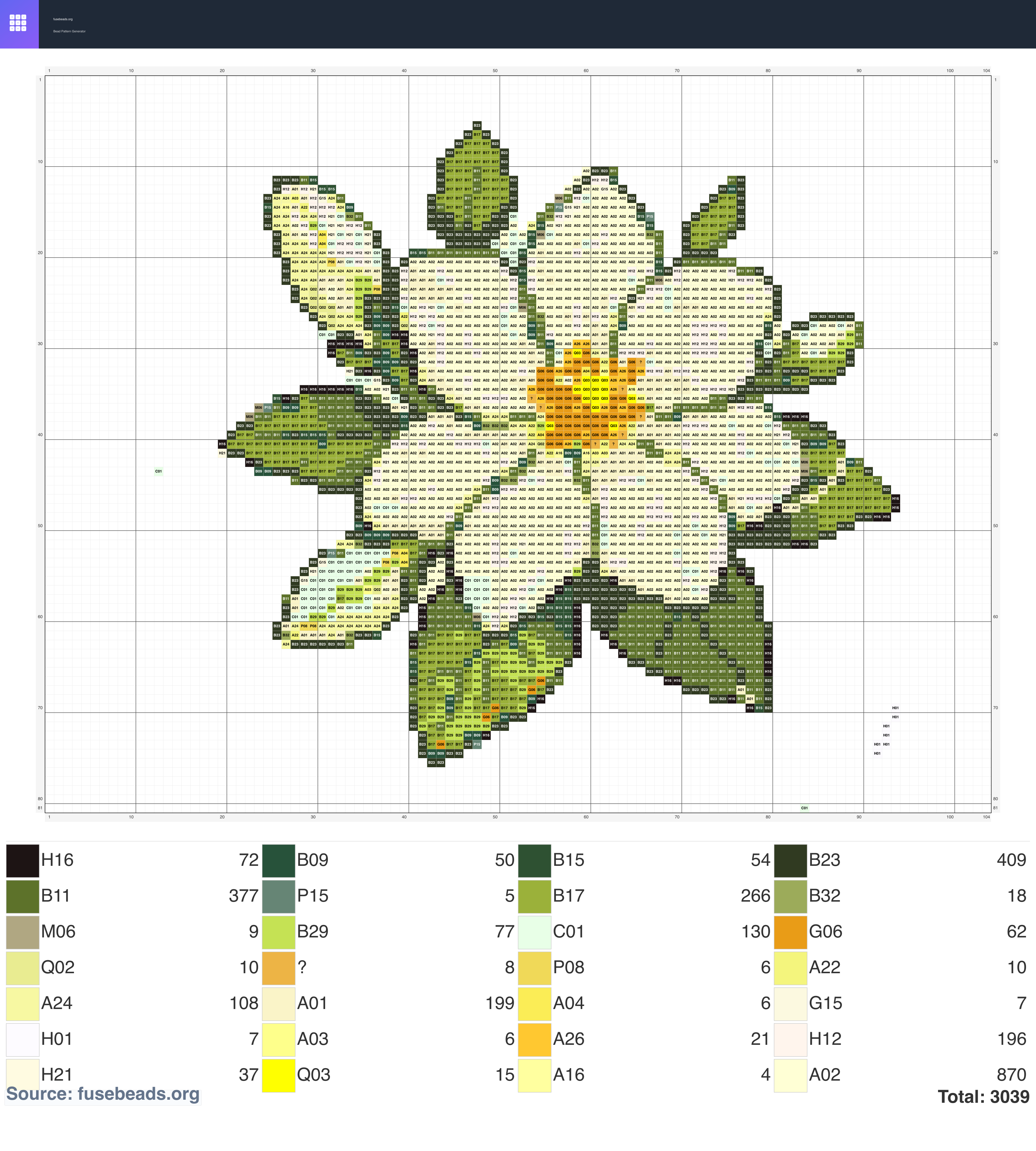 Kawaii #409 perler beads pattern
