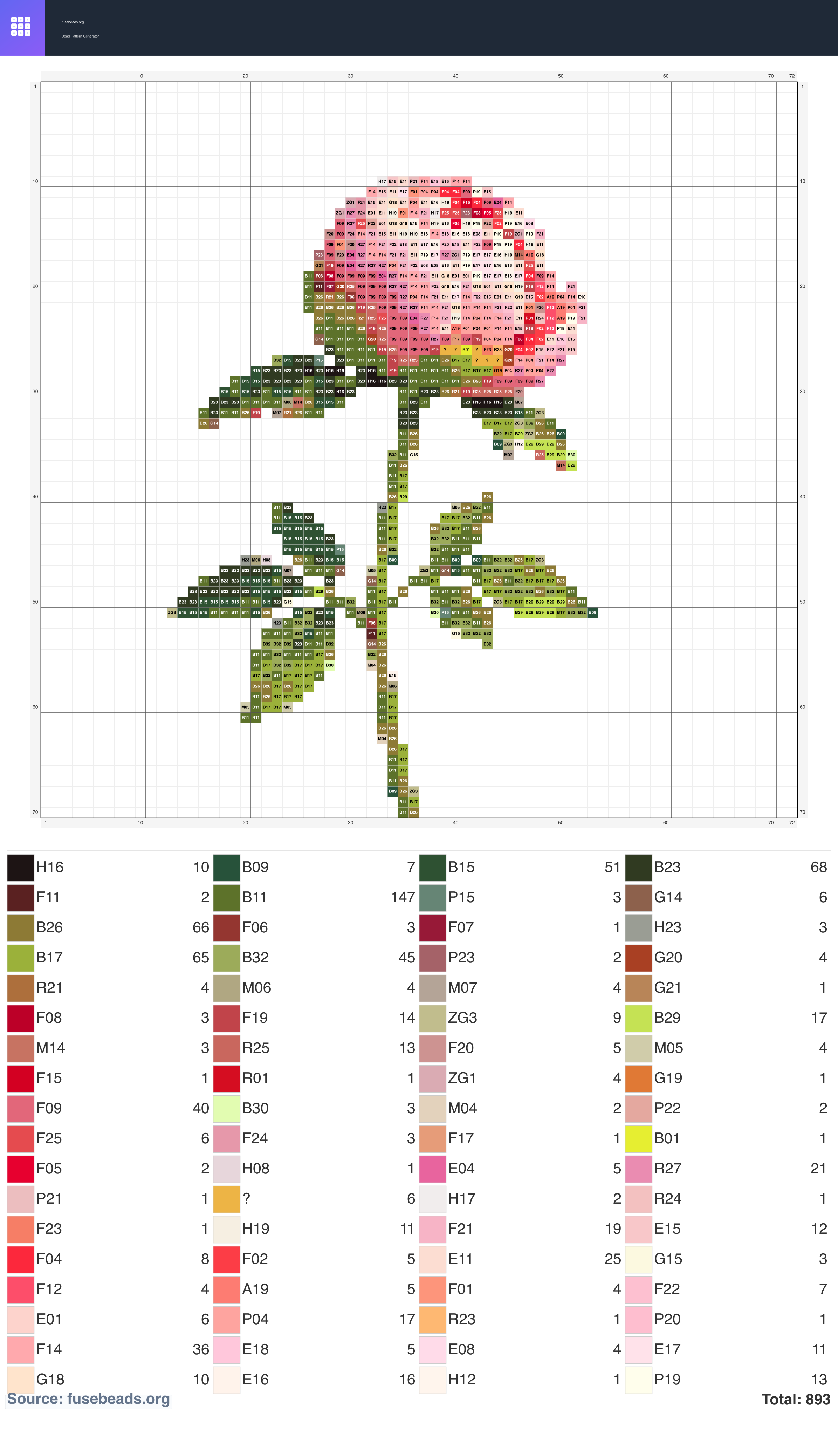 Kawaii #410 perler beads pattern