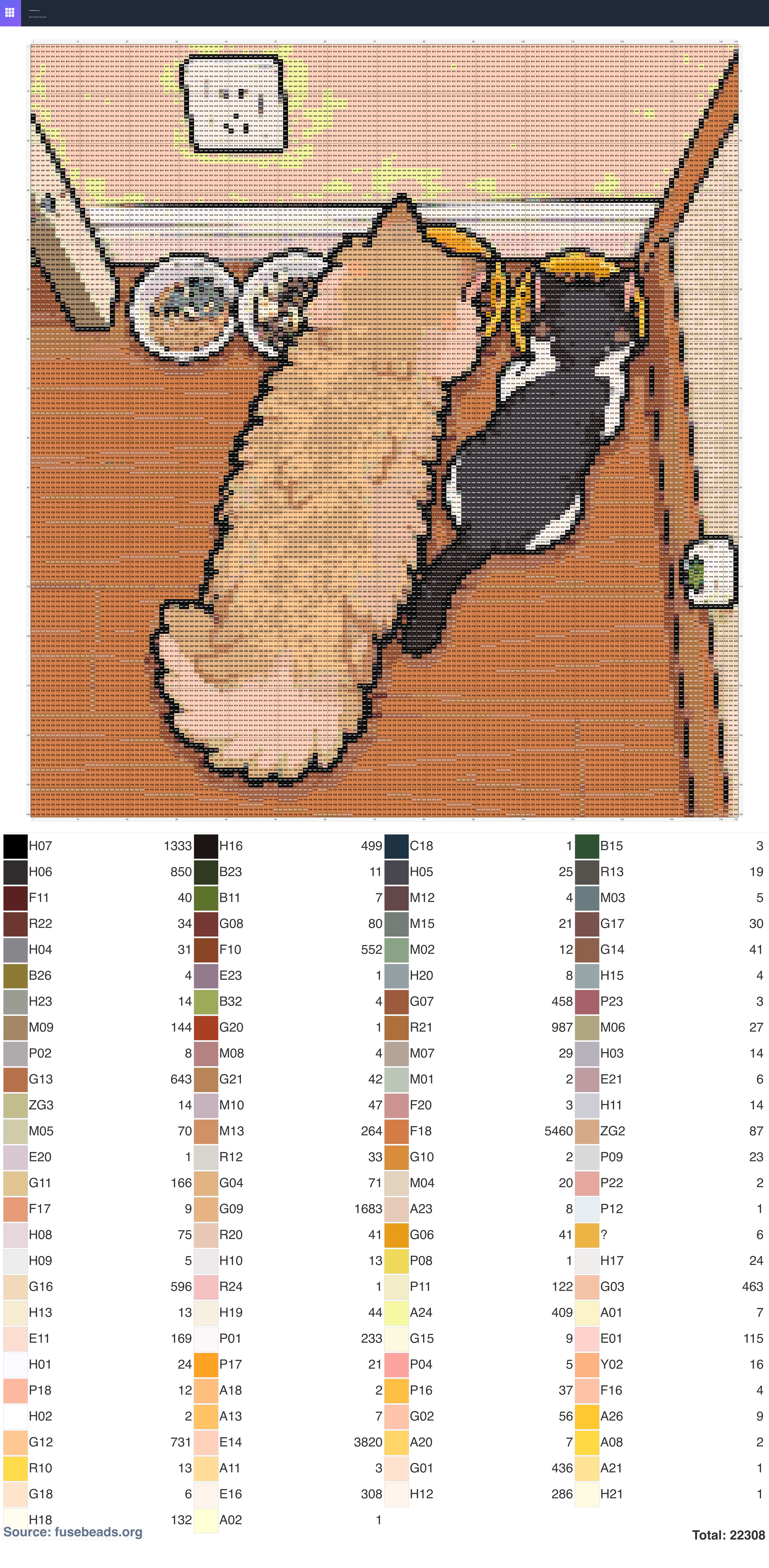 Kawaii #411 perler beads pattern