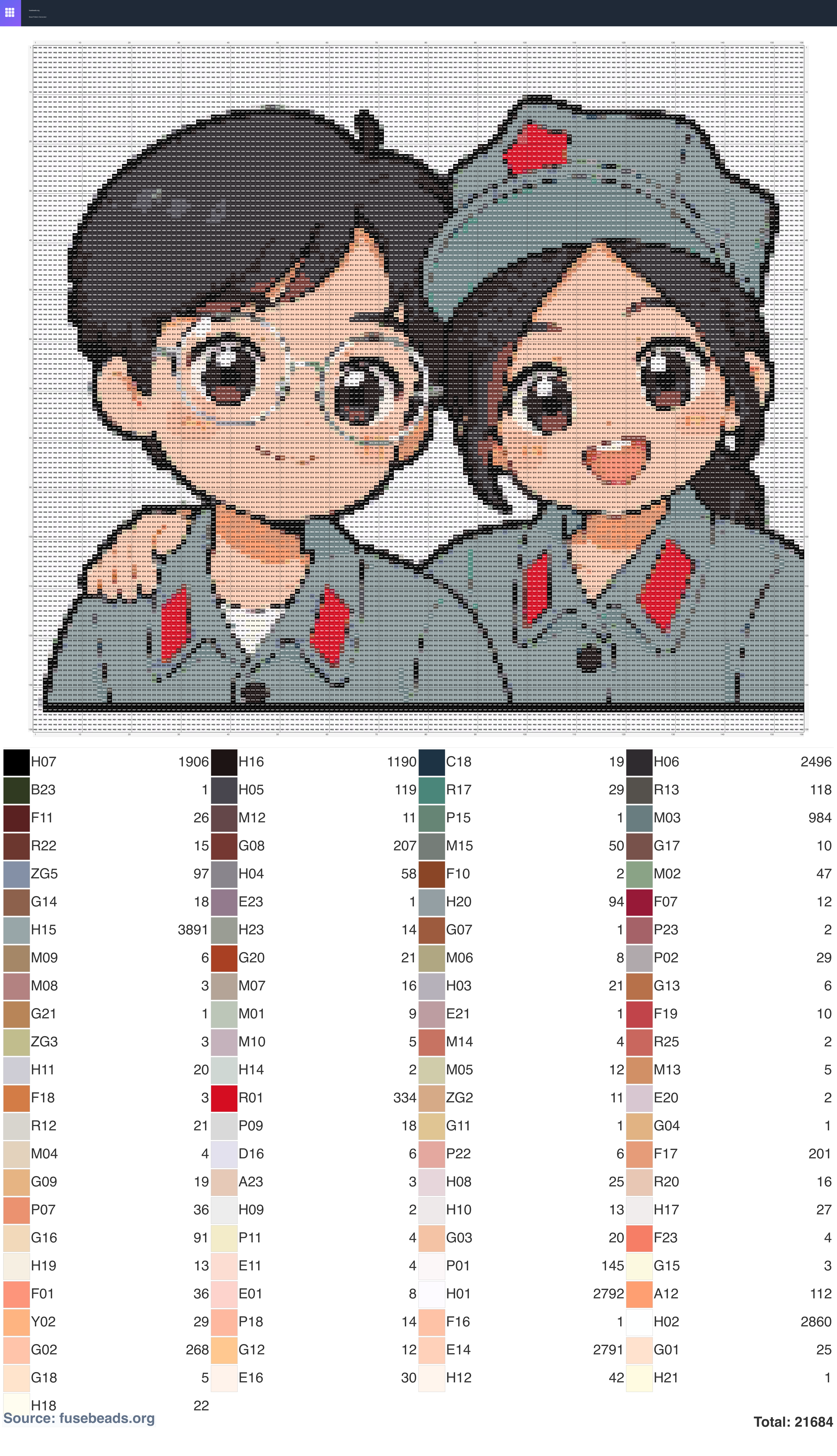 Me and My Best Friend perler beads pattern