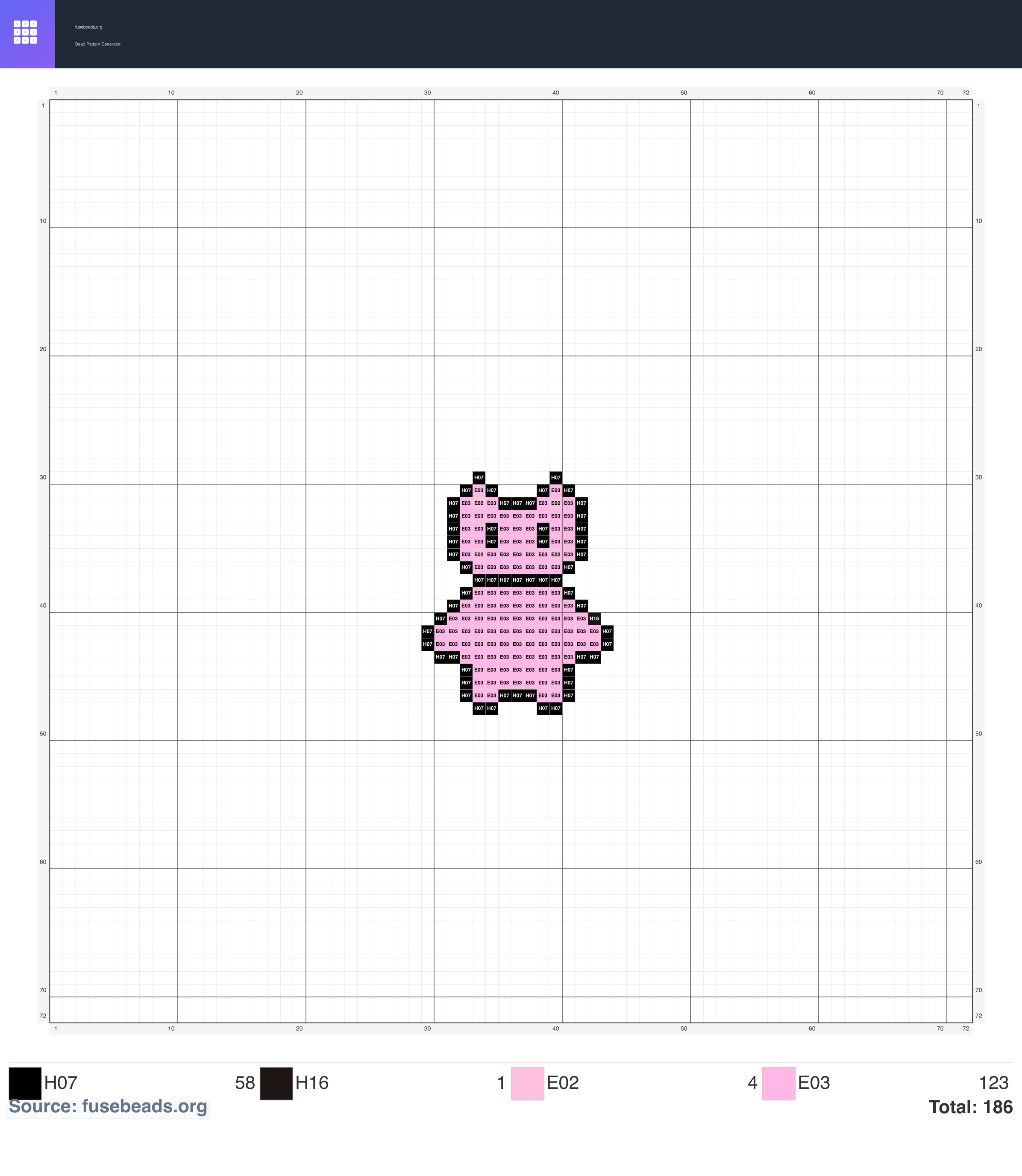 Kitten perler beads pattern