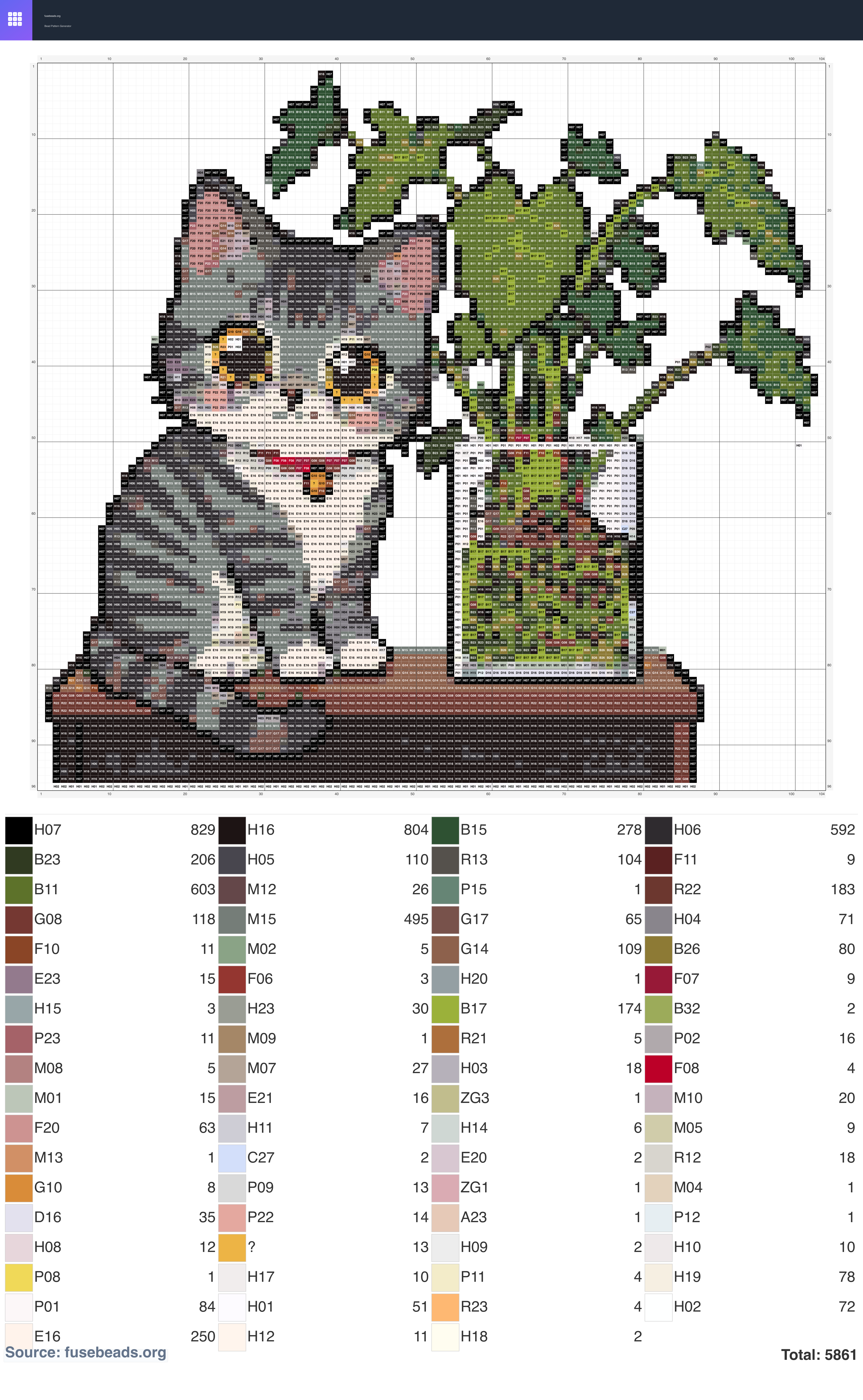 Kawaii #432 perler beads pattern