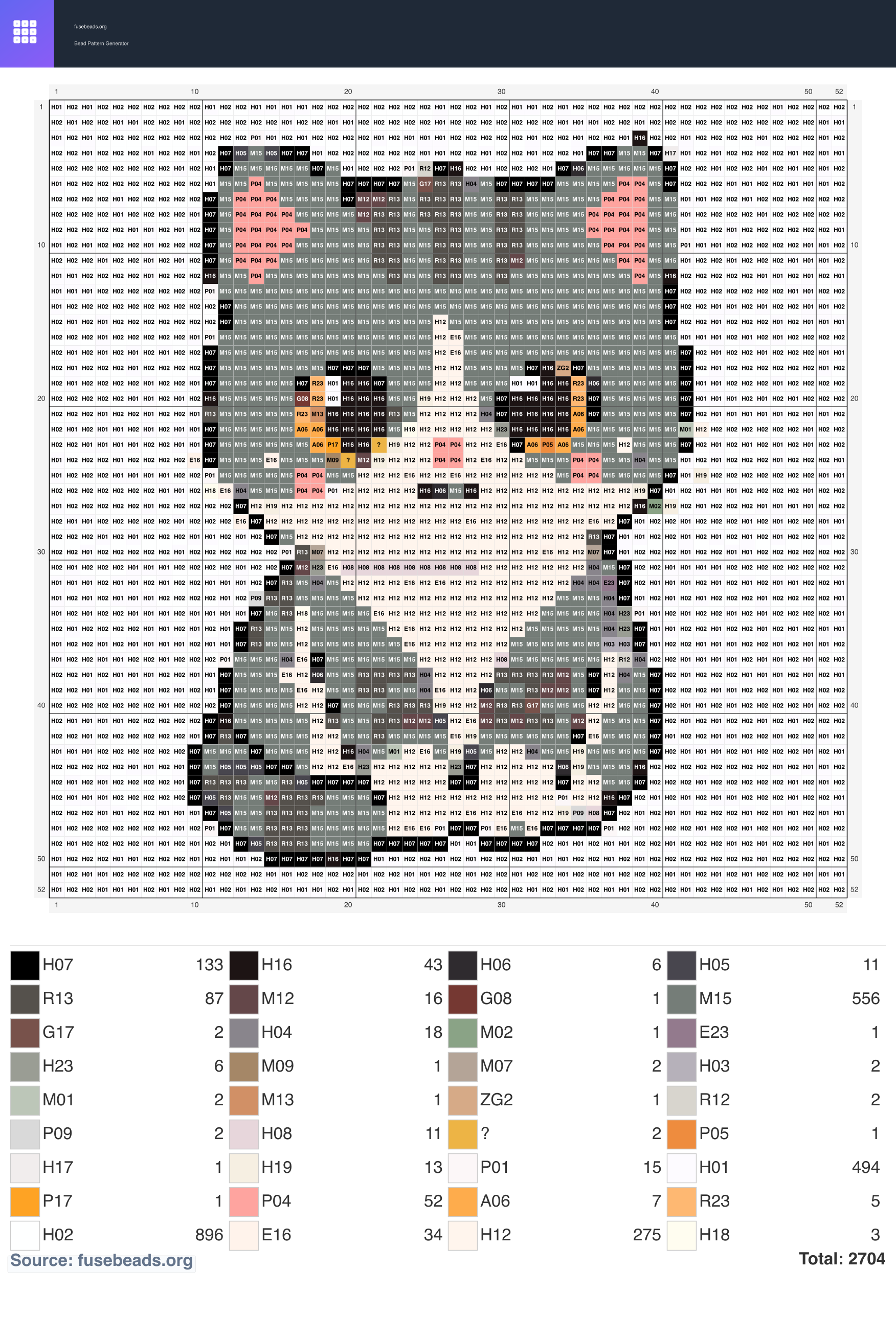 Meow perler beads pattern