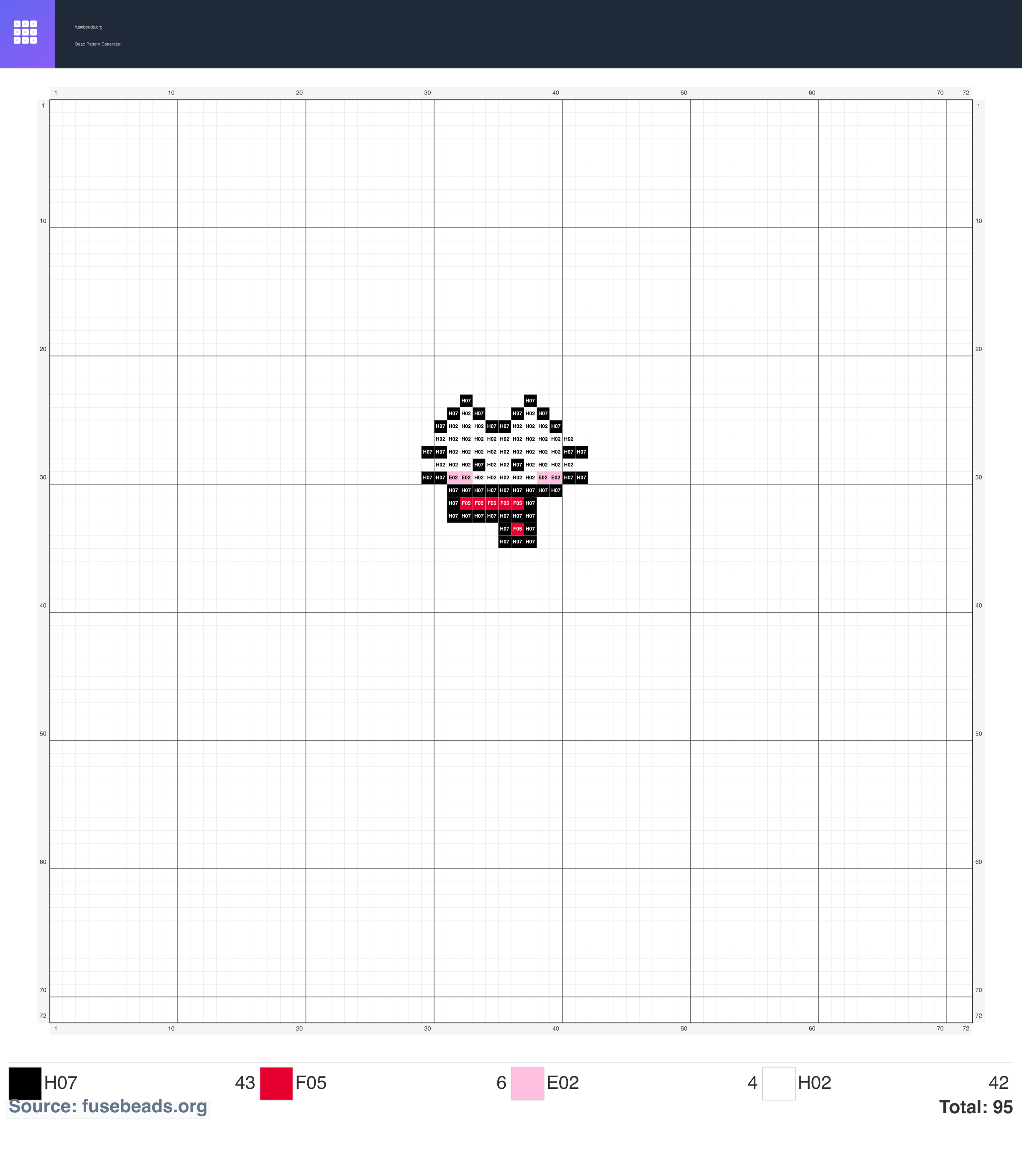 Kitten perler beads pattern