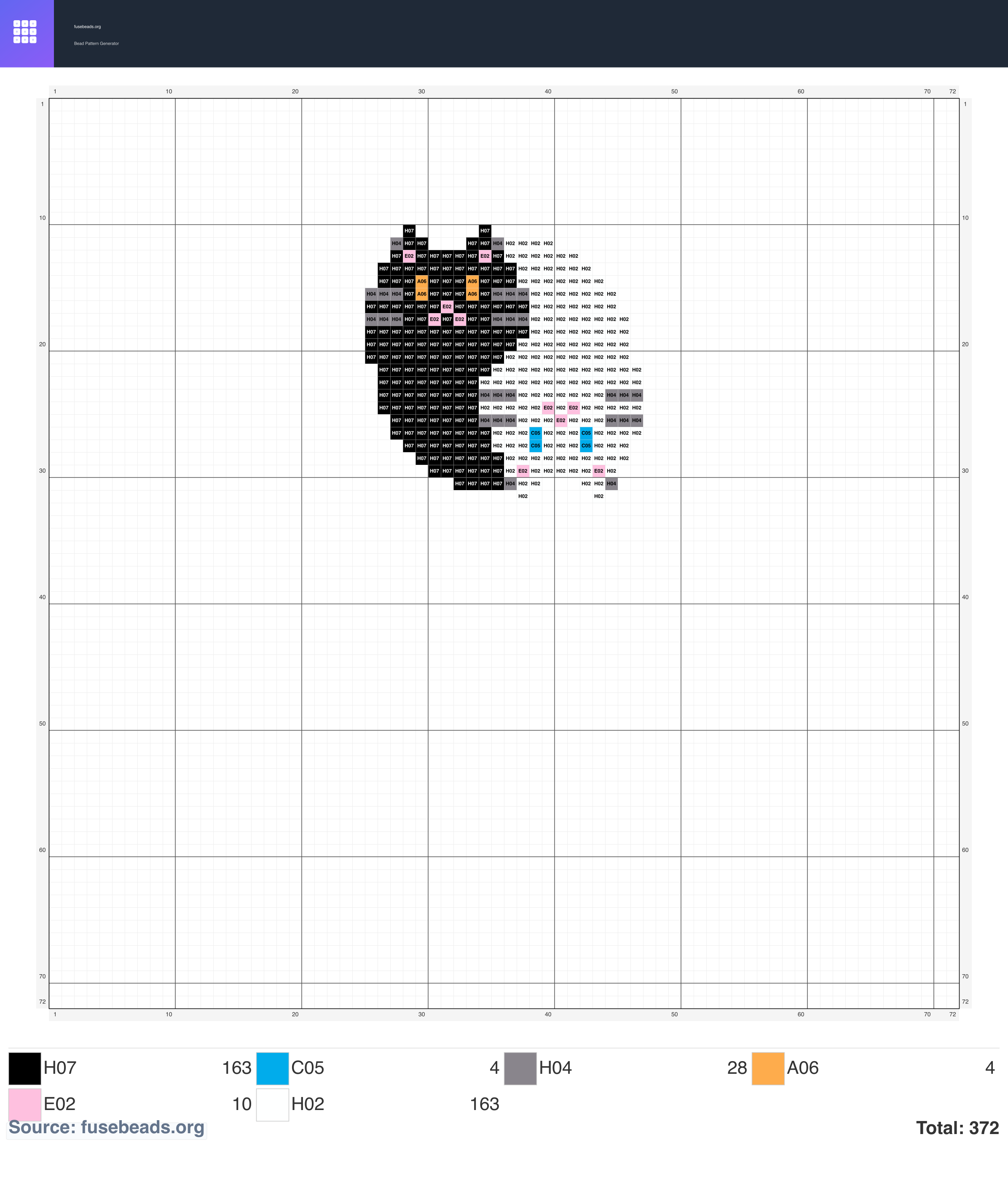 Kawaii #440 perler beads pattern