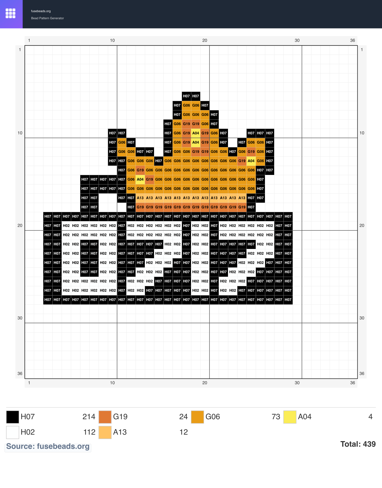 0717KING perler beads pattern
