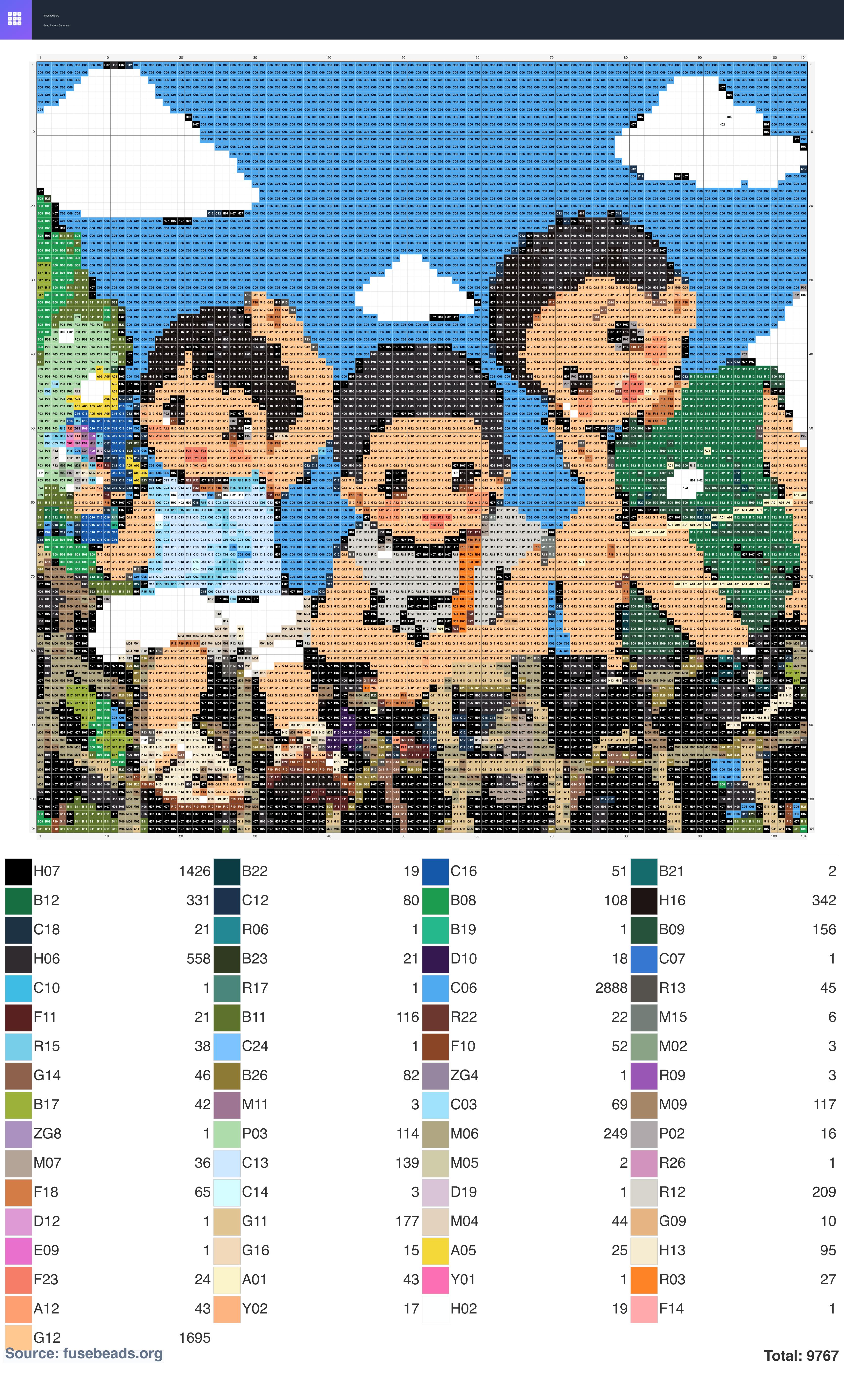 Kawaii #448 perler beads pattern