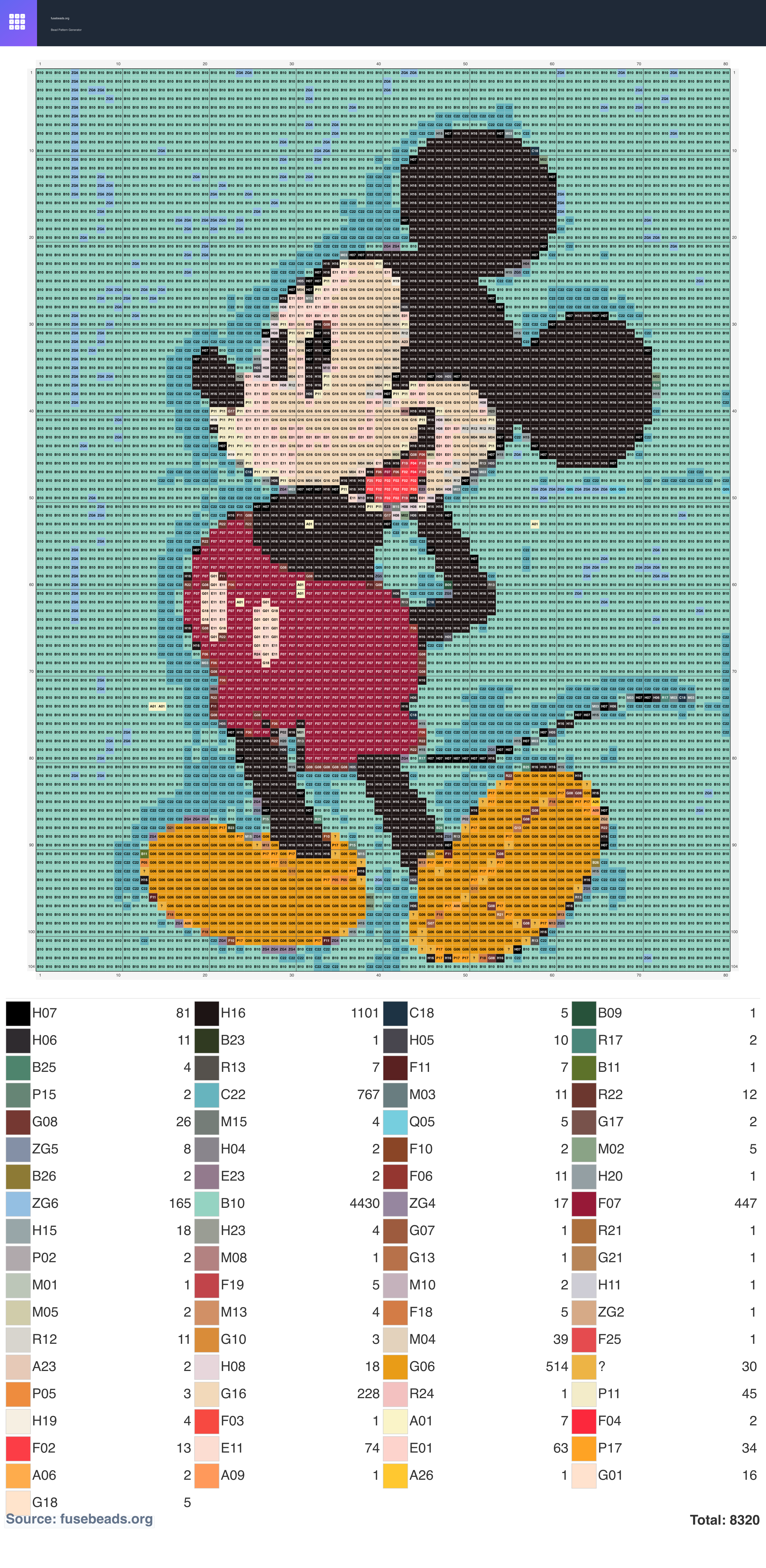 Mickey perler beads pattern