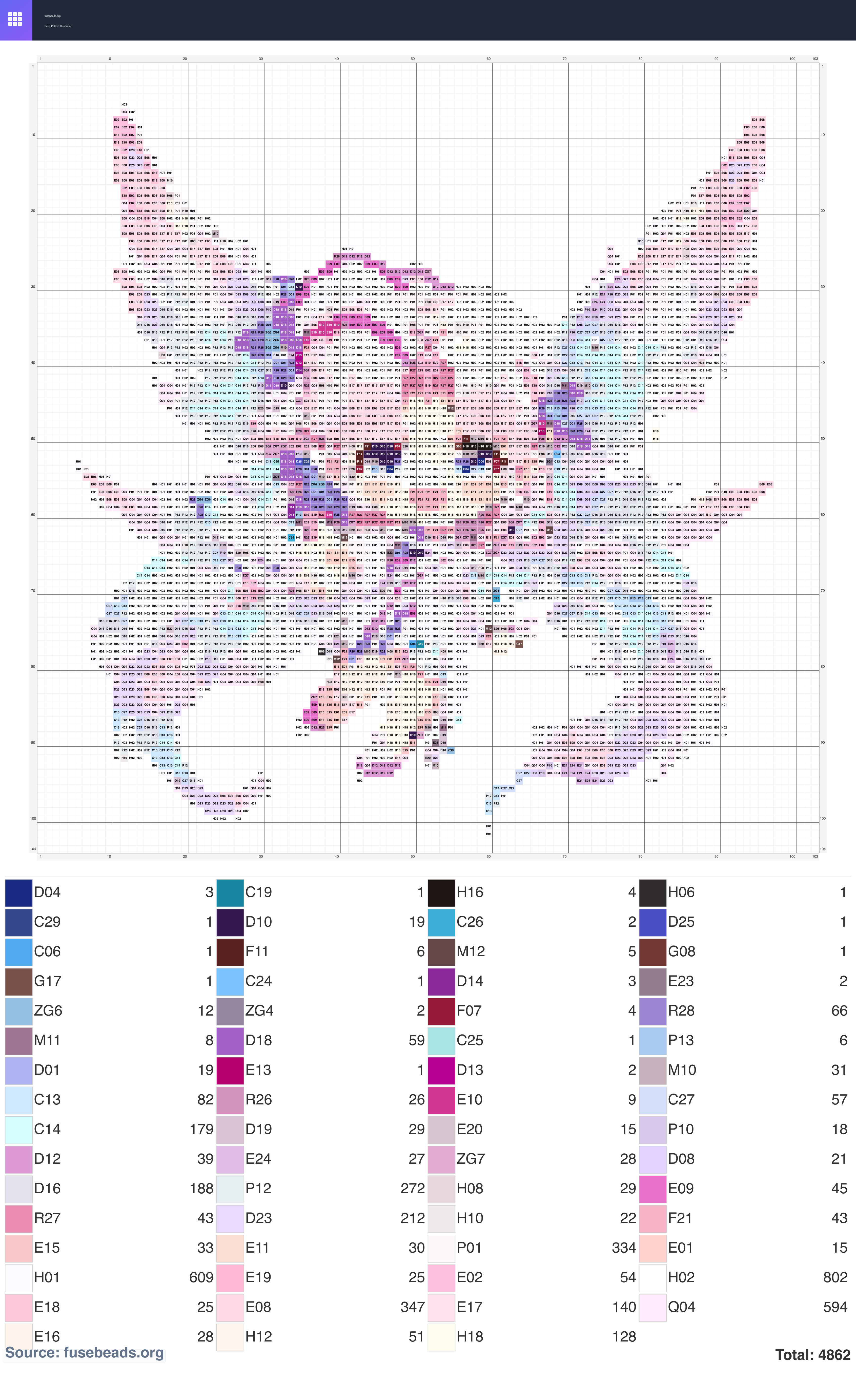 Kawaii #470 perler beads pattern
