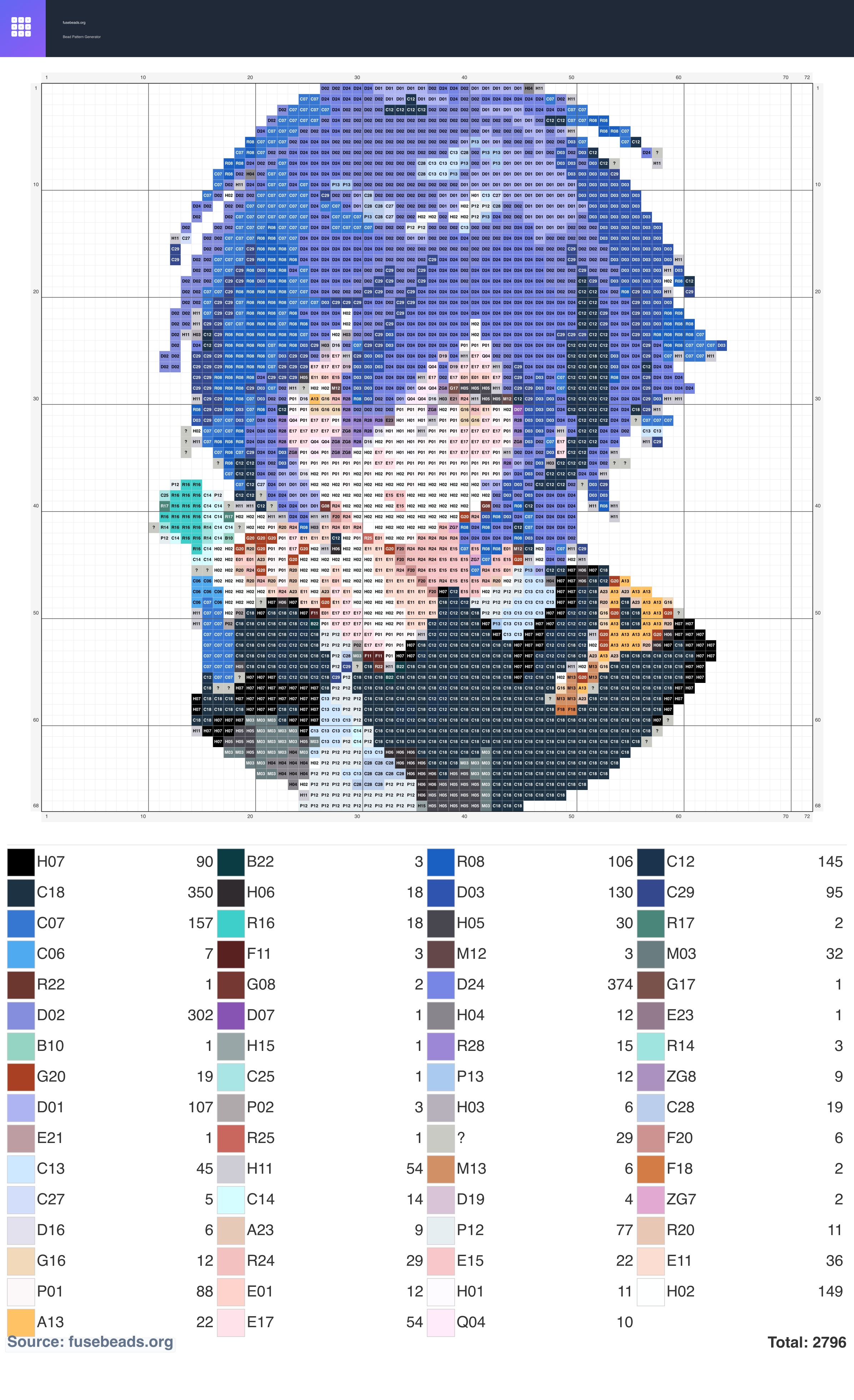 Kawaii #472 perler beads pattern