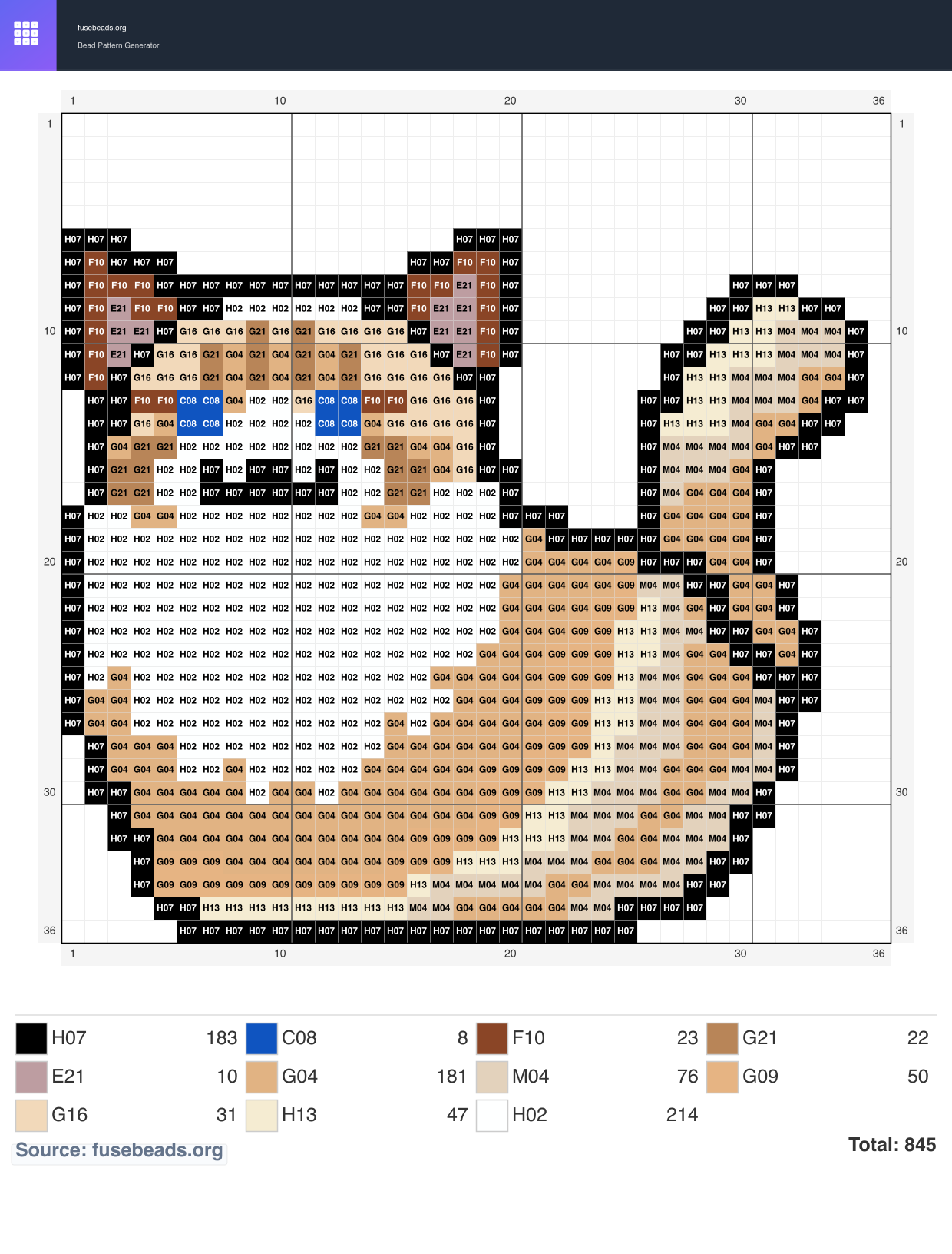 Kawaii #479 perler beads pattern