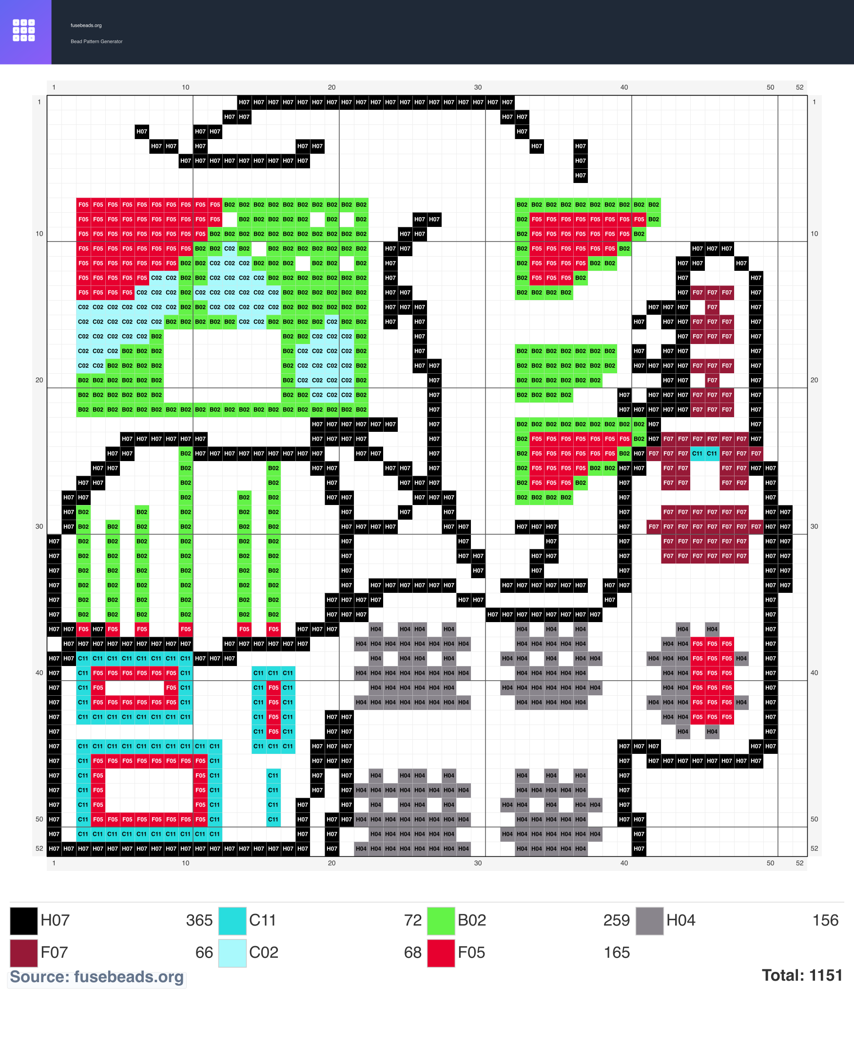 Kawaii #487 perler beads pattern