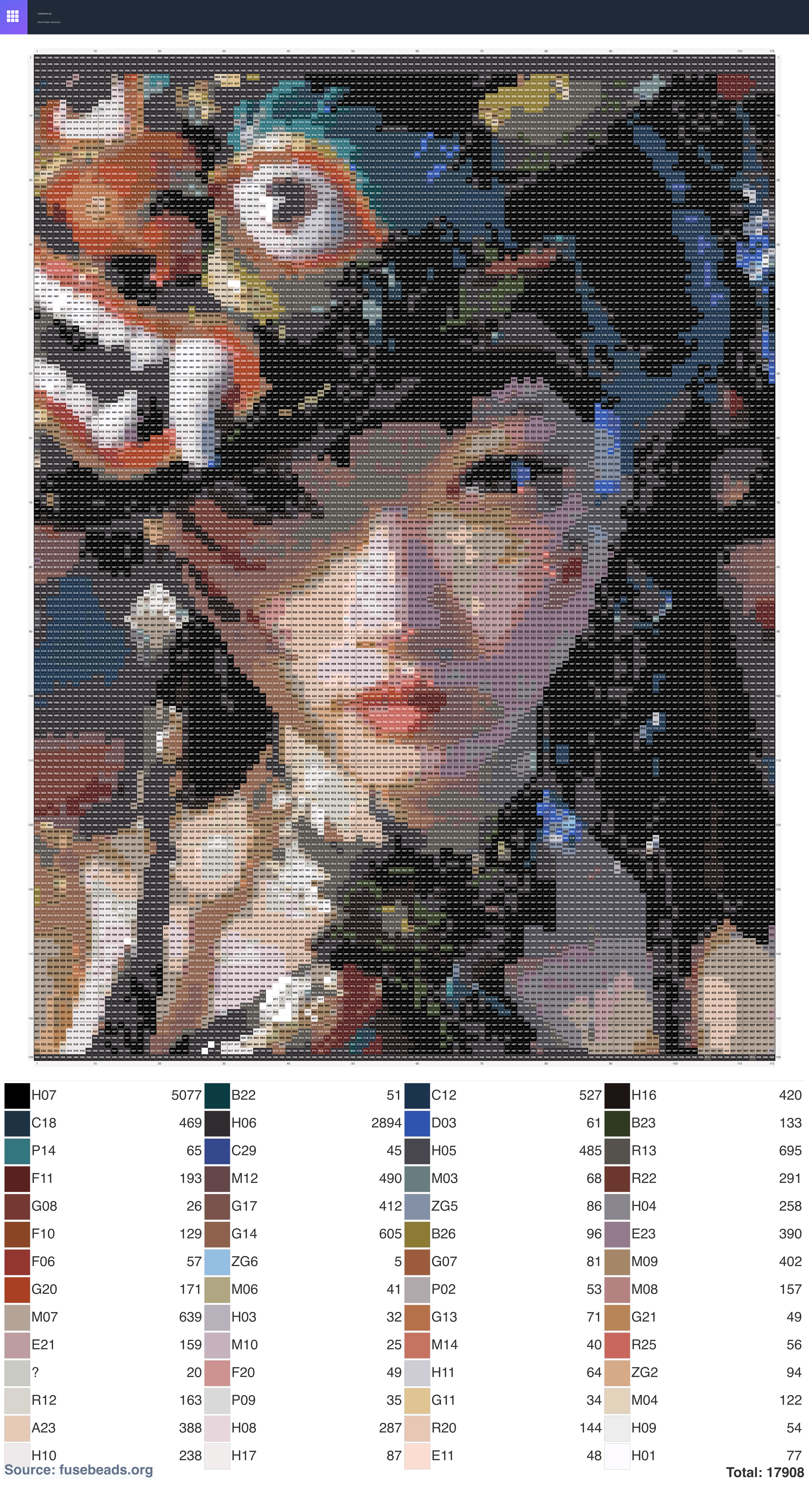 Shaman perler beads pattern