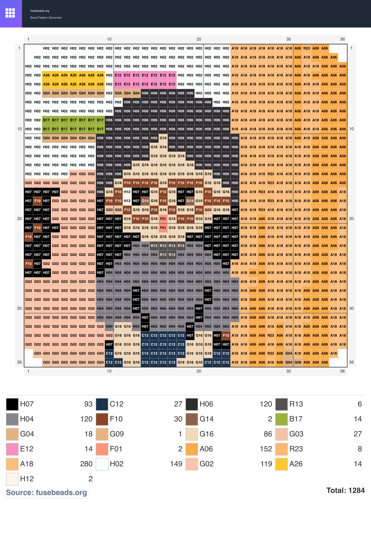 Kawaii #497 perler beads pattern