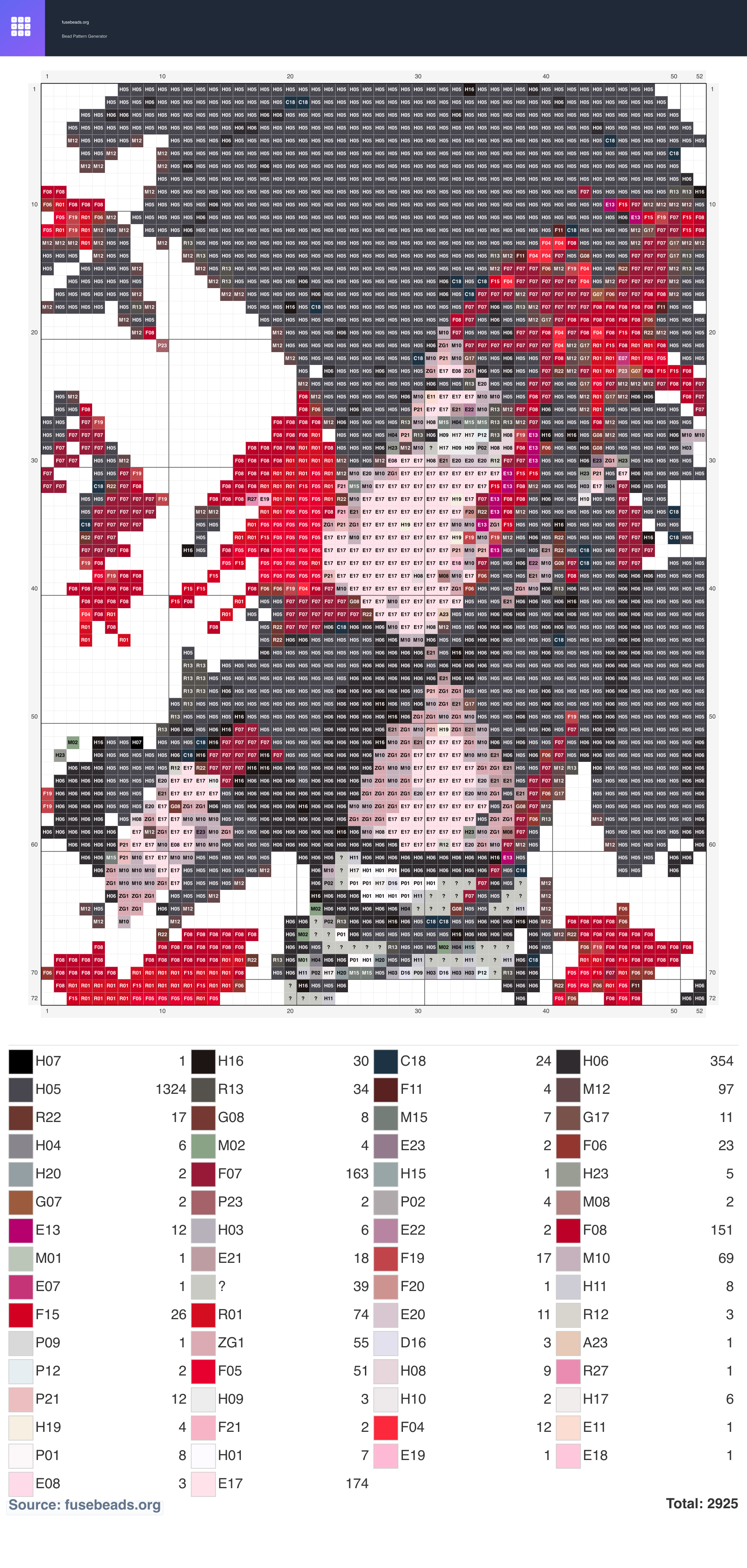 Kawaii #505 perler beads pattern