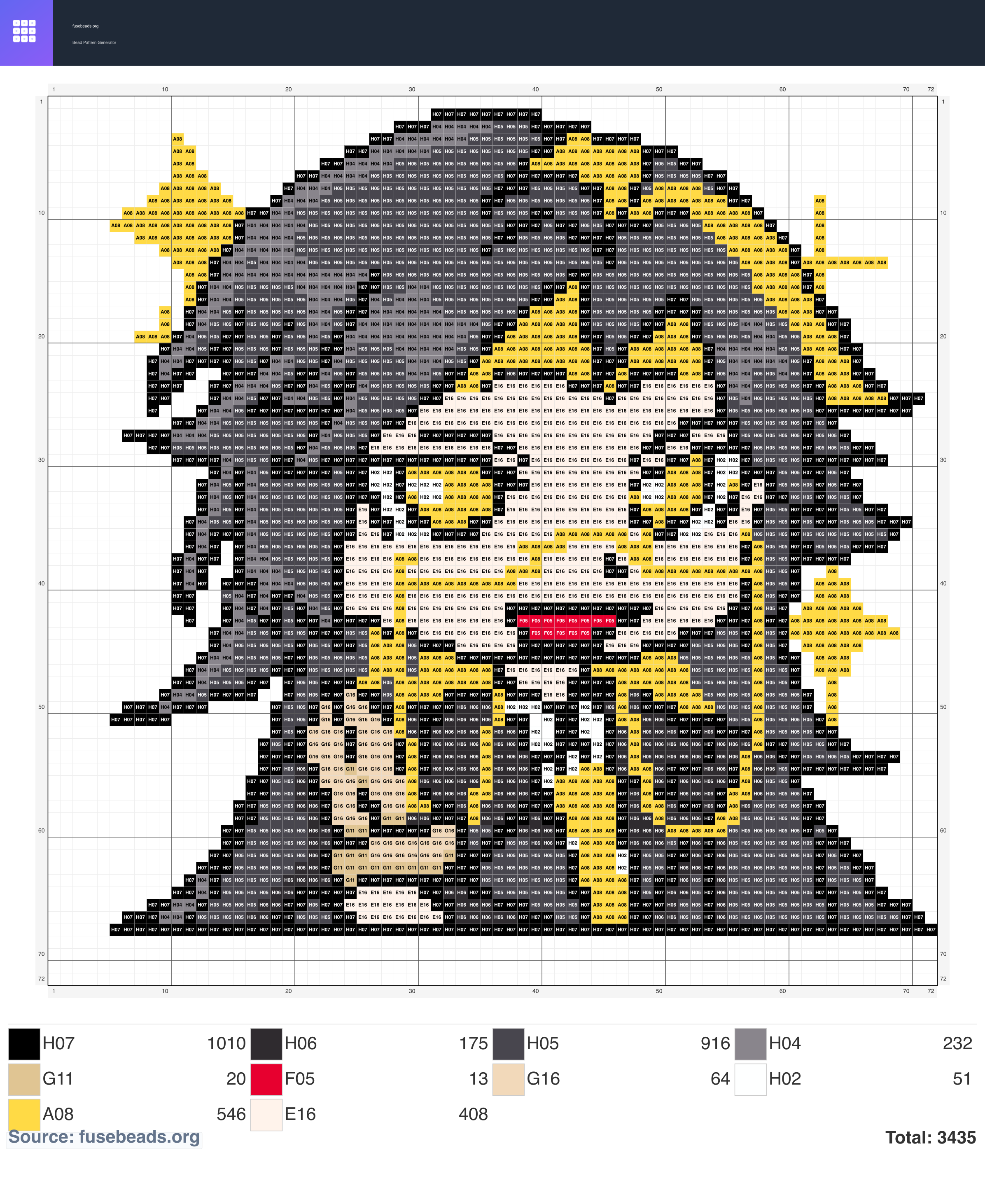 Kawaii #542 perler beads pattern