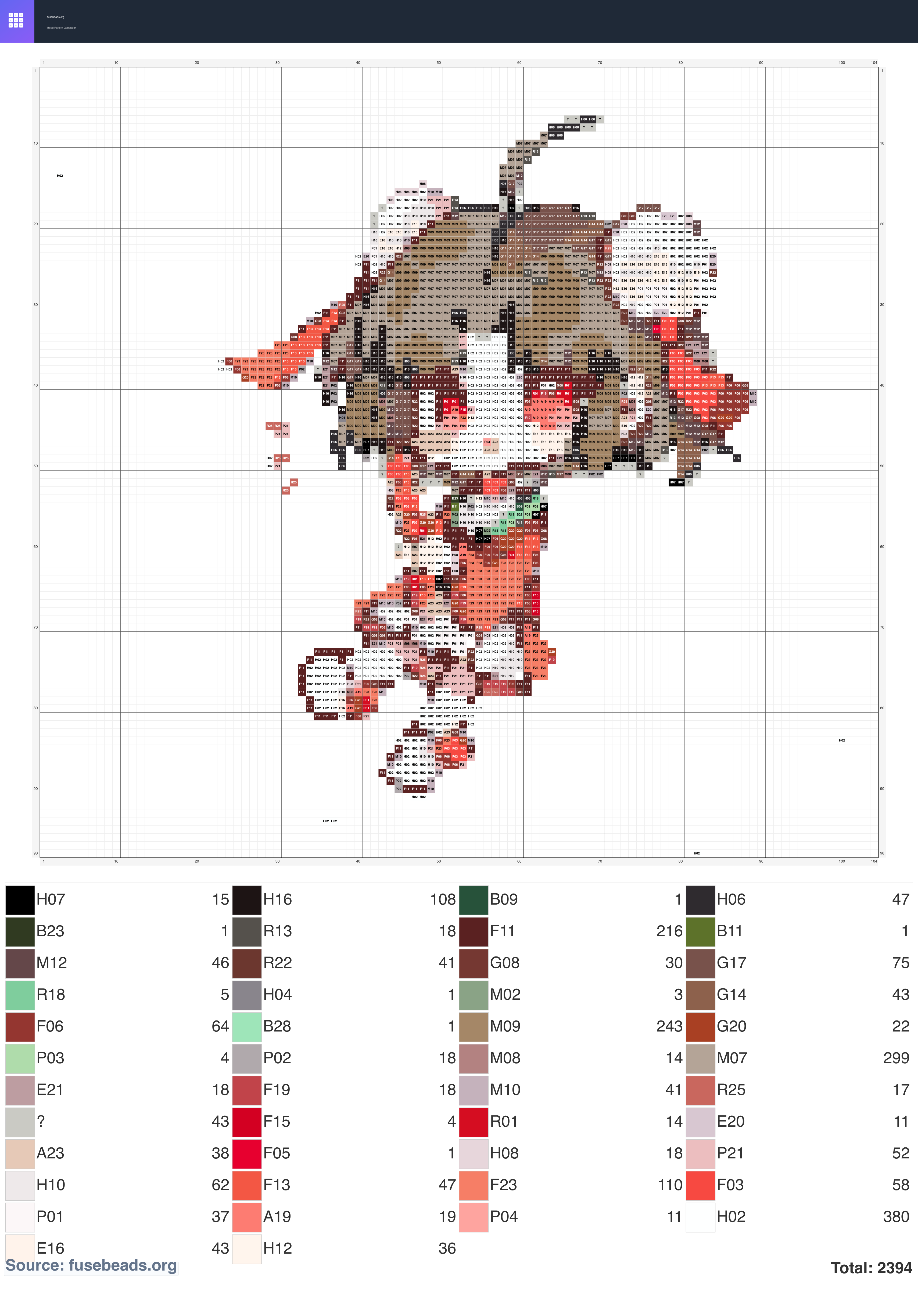 Kawaii #550 perler beads pattern