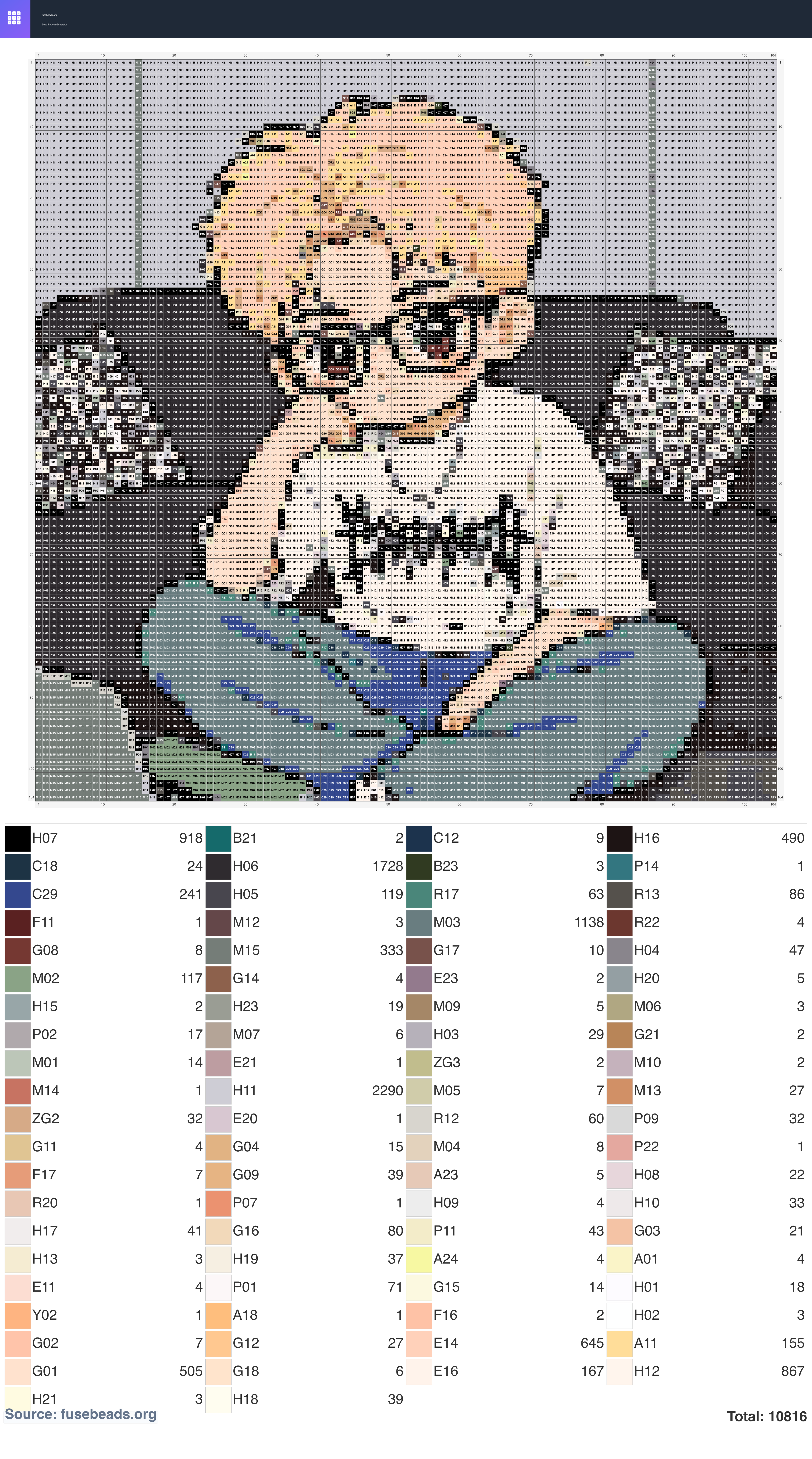 Moonlight perler beads pattern