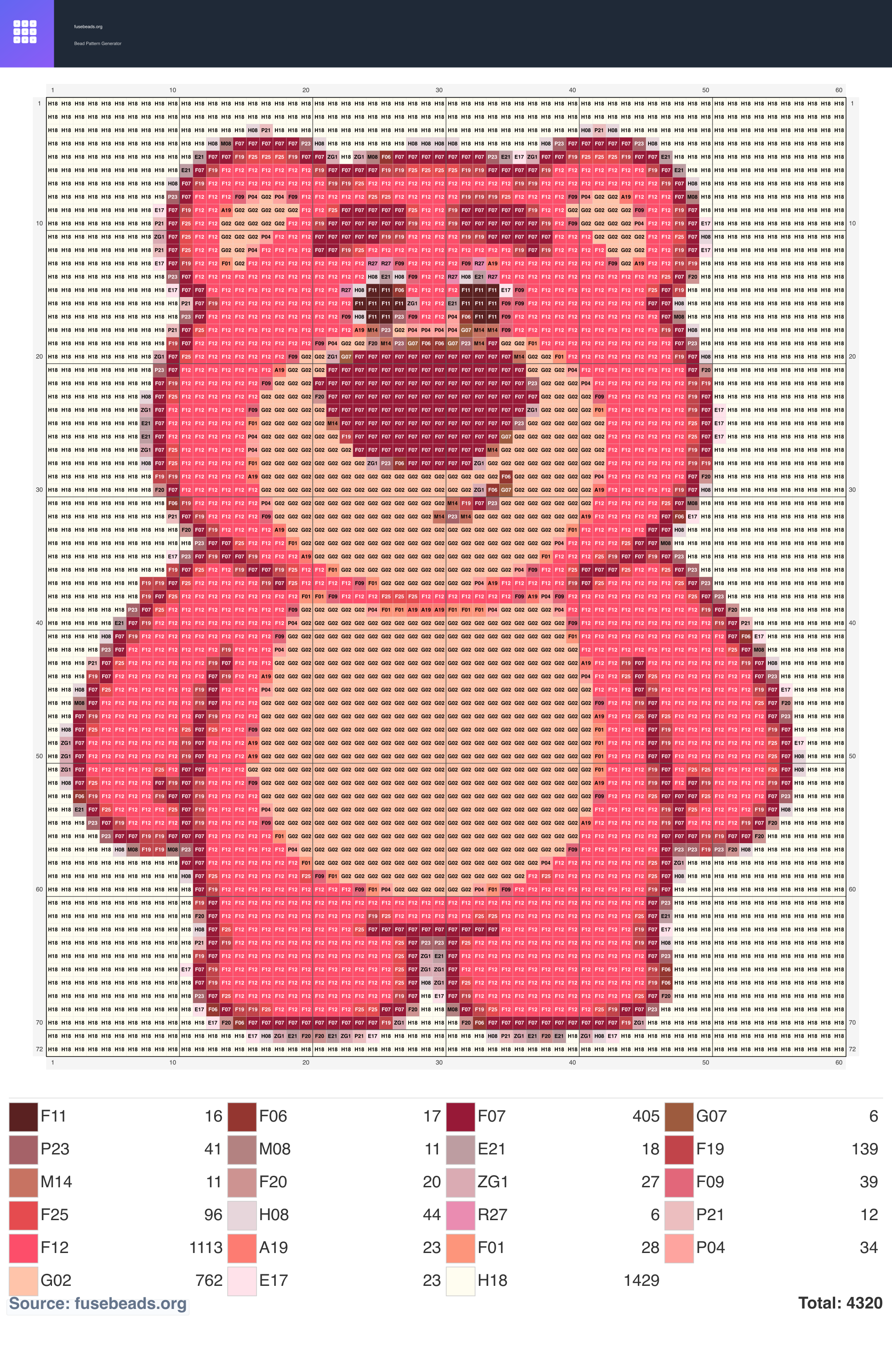 Strawberry Bear perler beads pattern