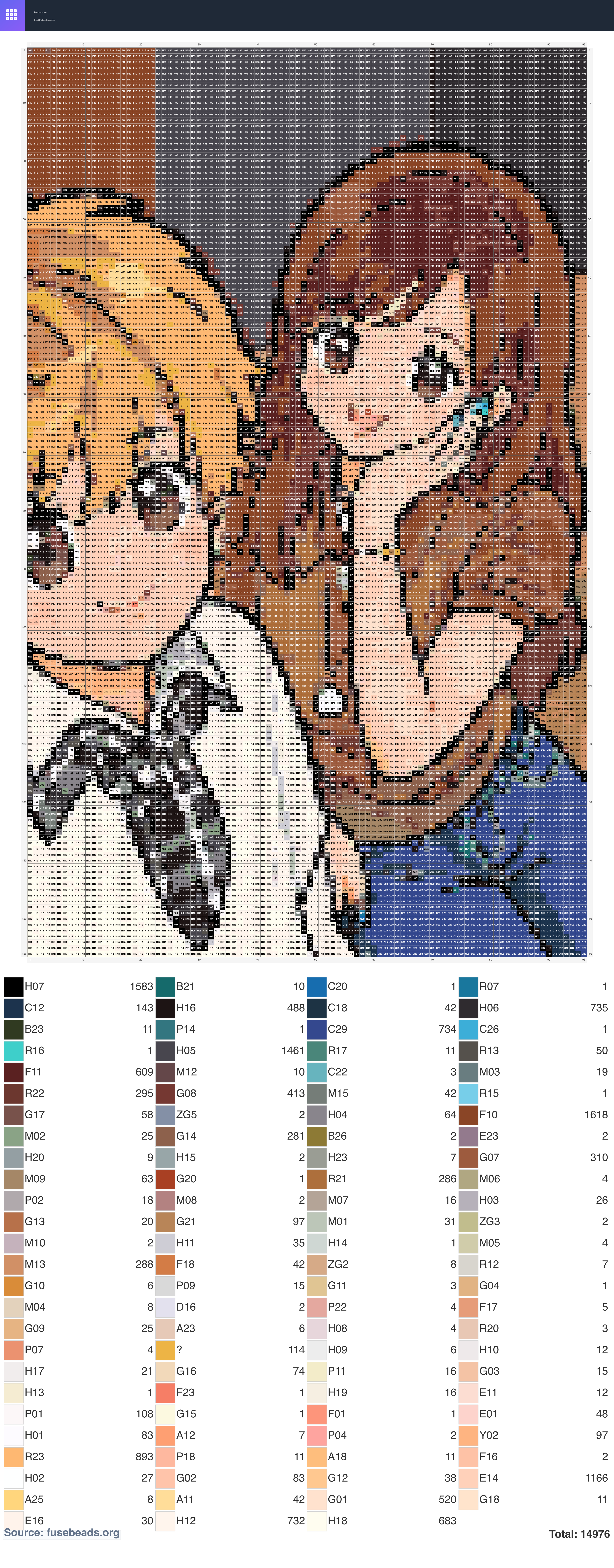 Couple perler beads pattern