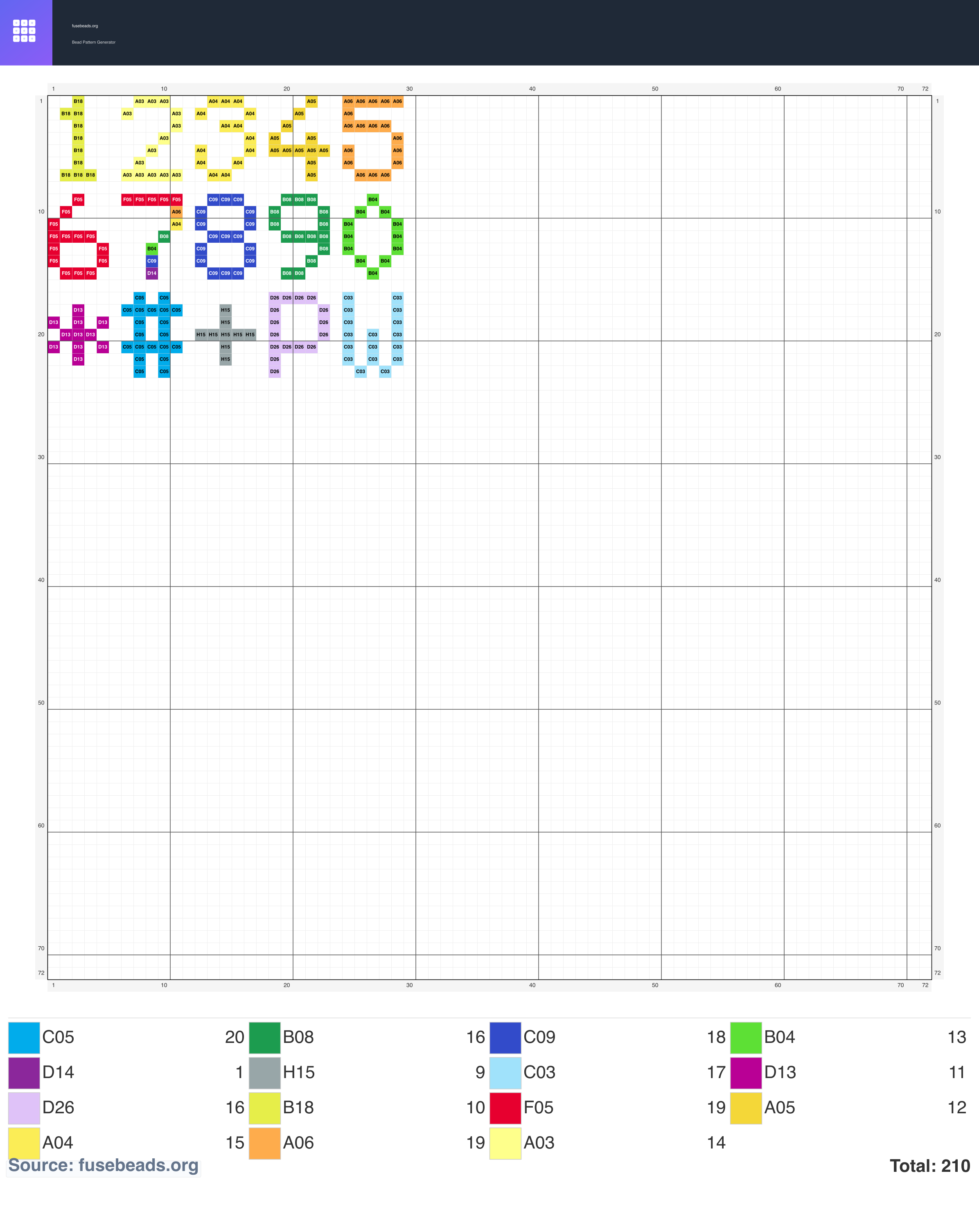Dial Pad 15 perler beads pattern