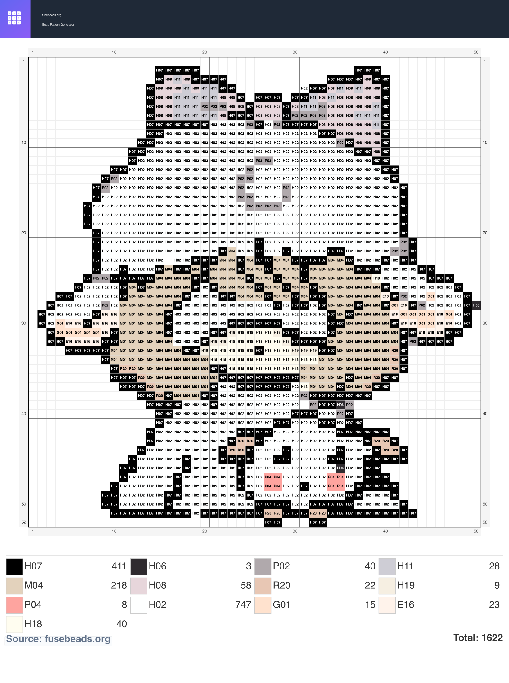 Chibi perler beads pattern
