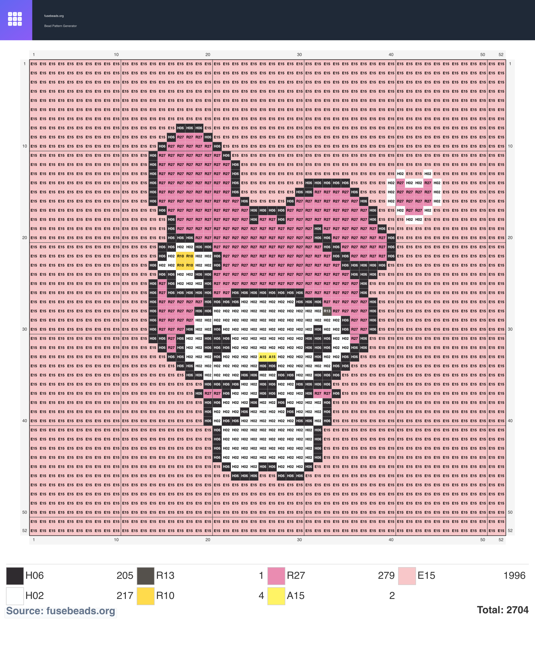 My Melody perler beads pattern