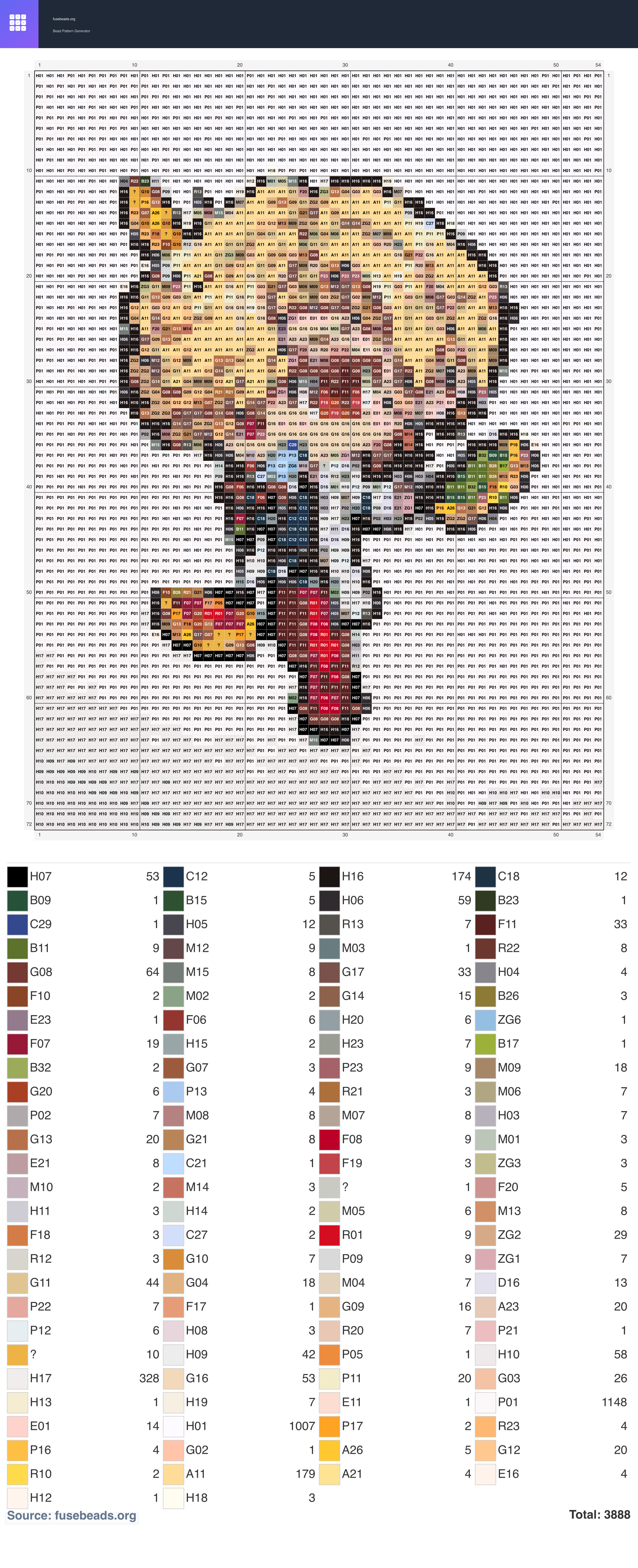 Ankh perler beads pattern