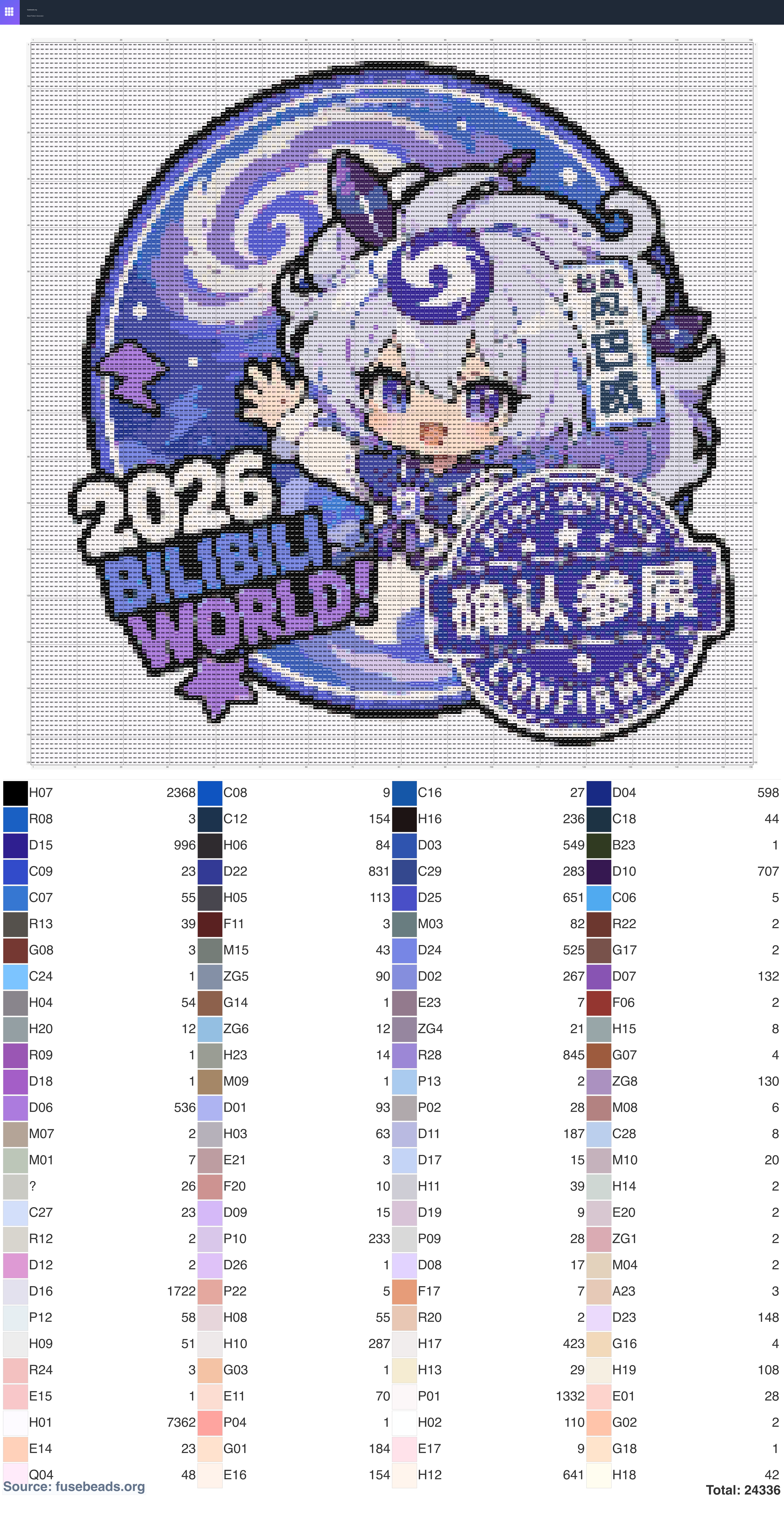 Kawaii #596 perler beads pattern