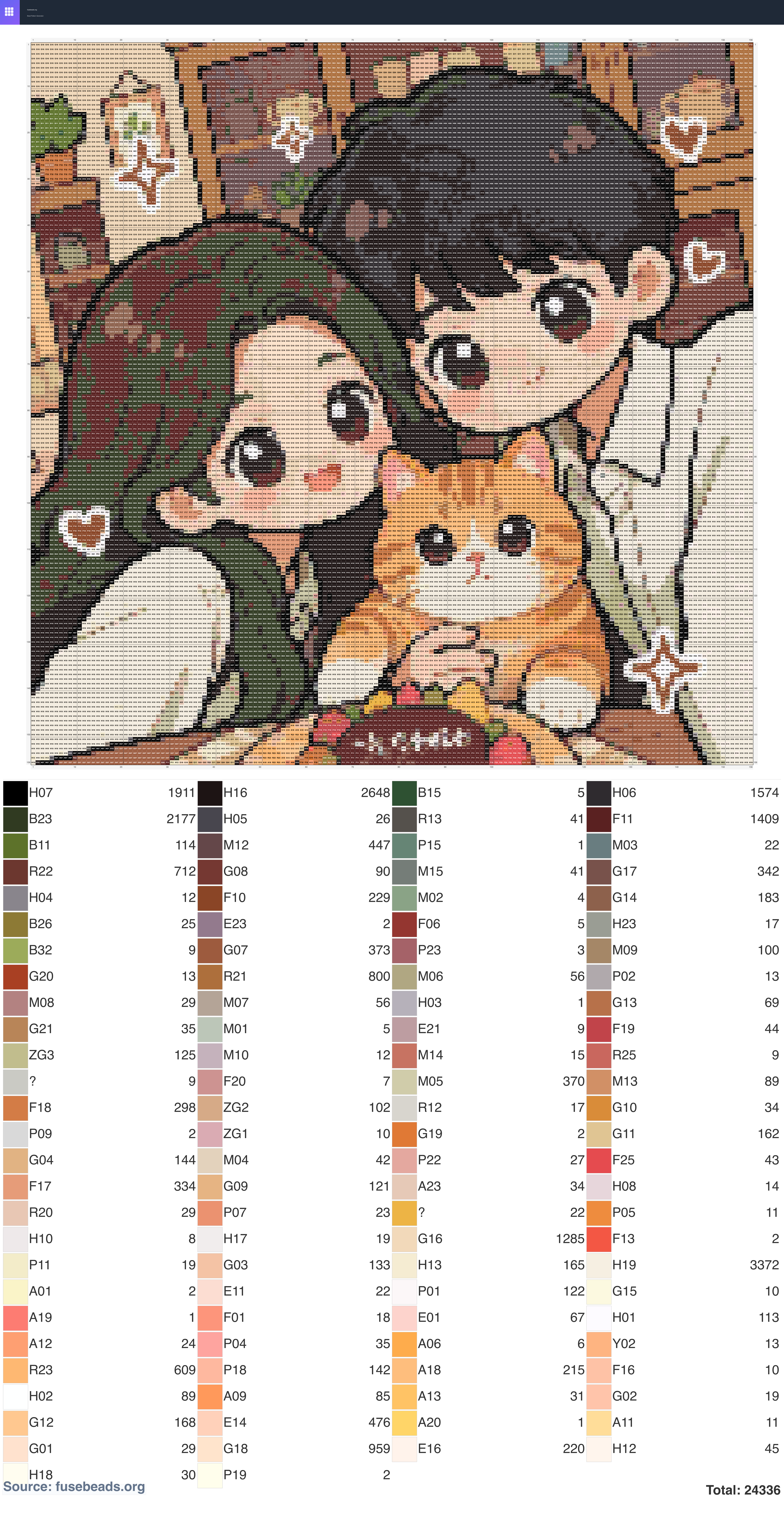 Kawaii #598 perler beads pattern