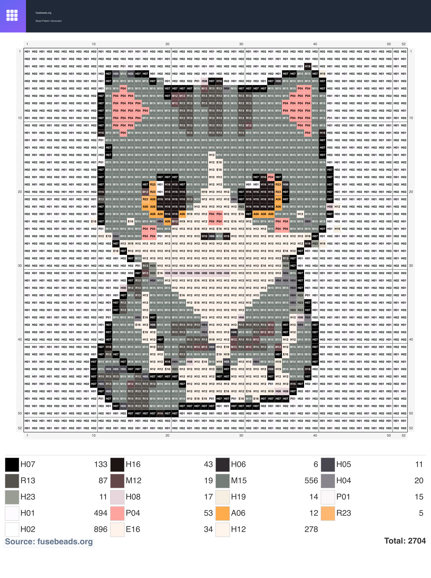 Meow perler beads pattern
