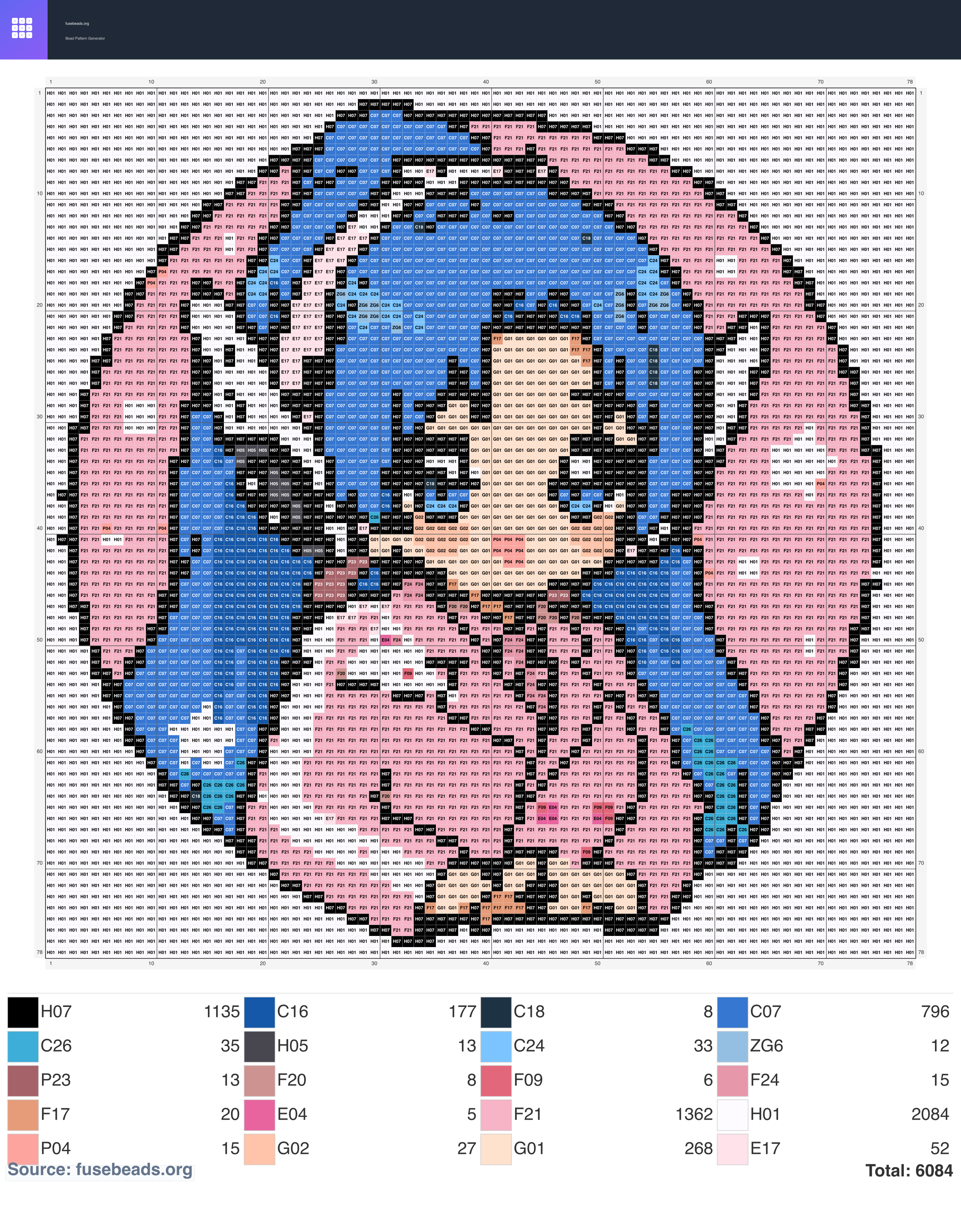 Badge perler beads pattern