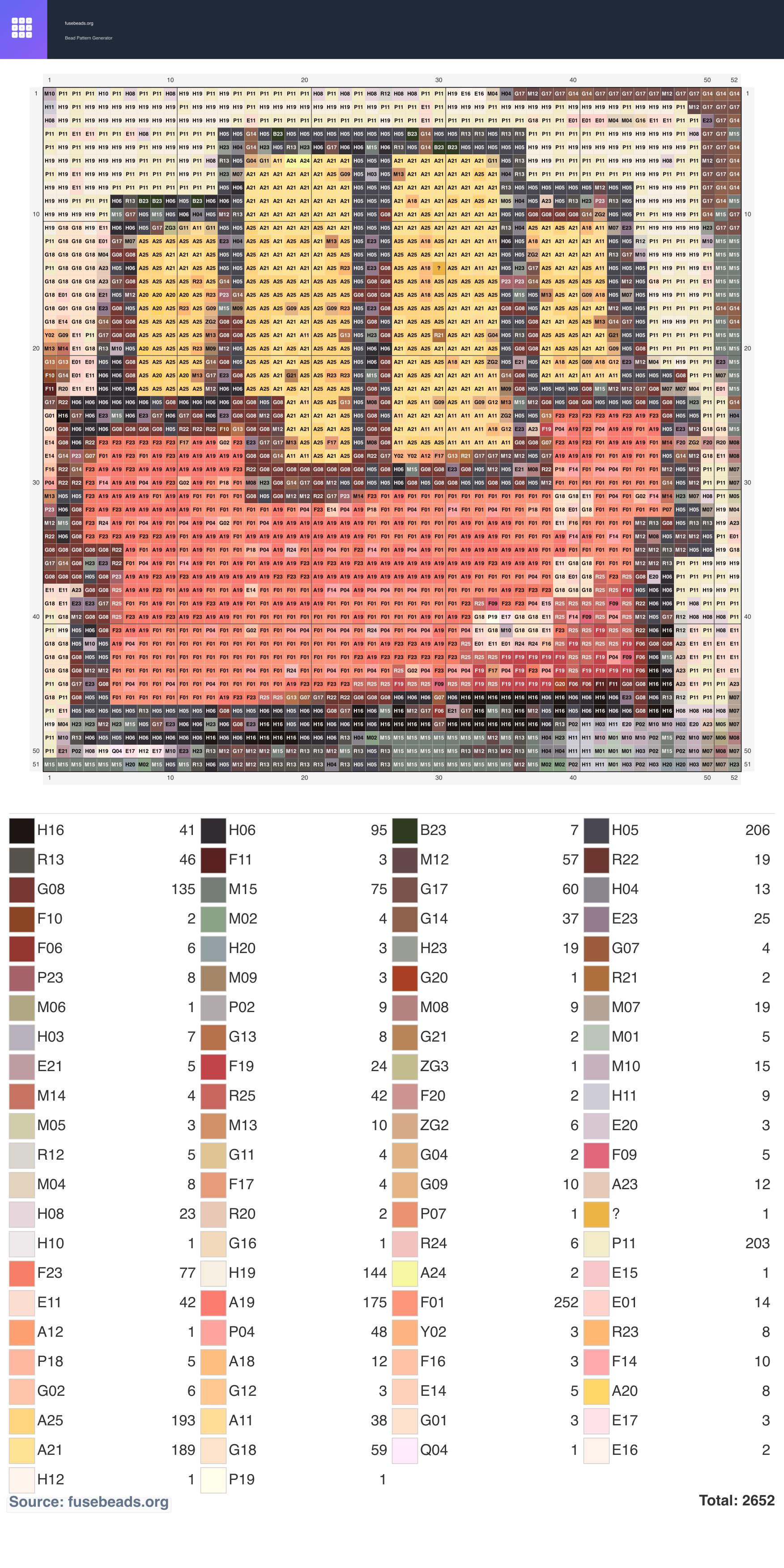 French Fries perler beads pattern