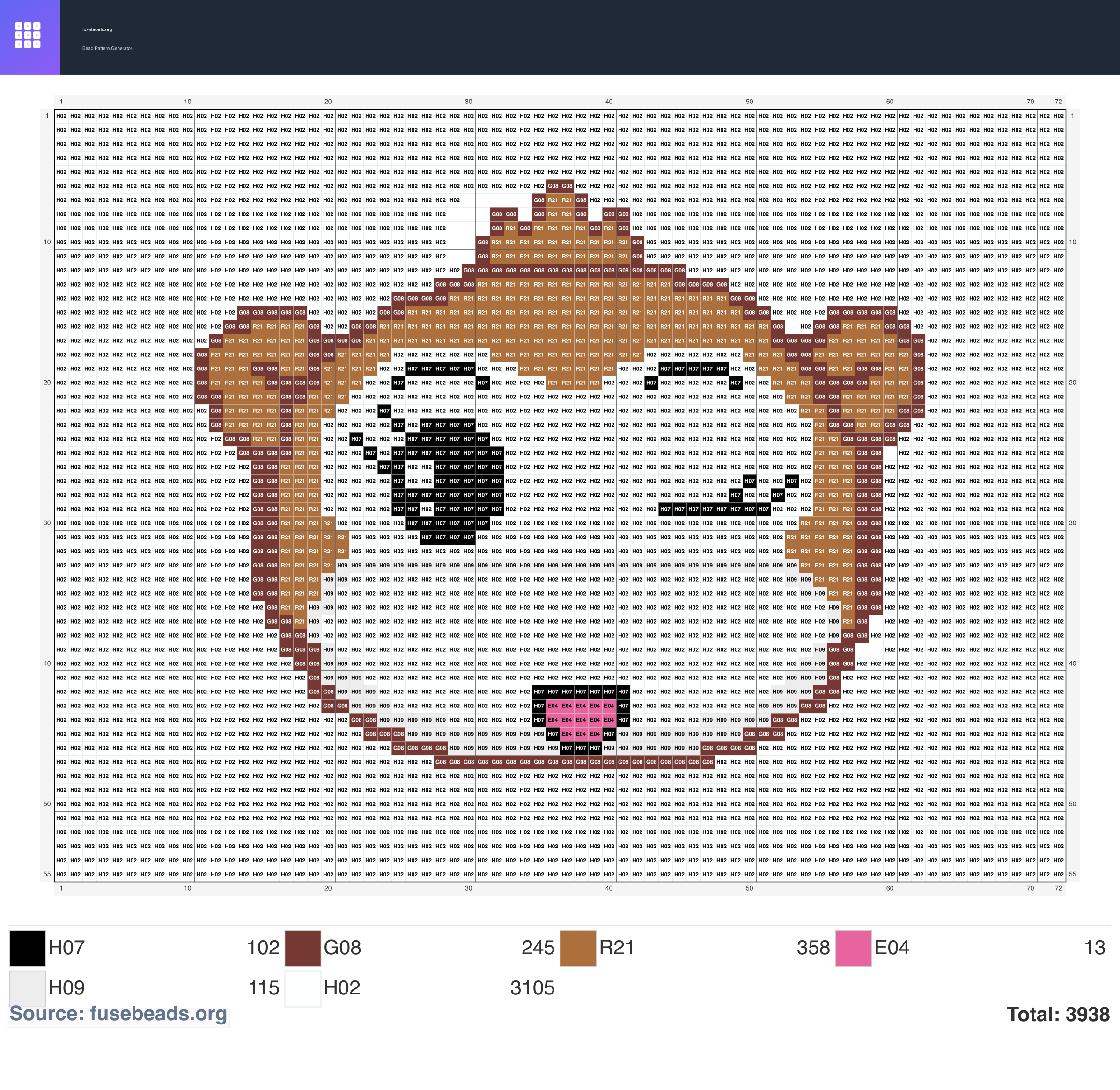 Kawaii #625 perler beads pattern