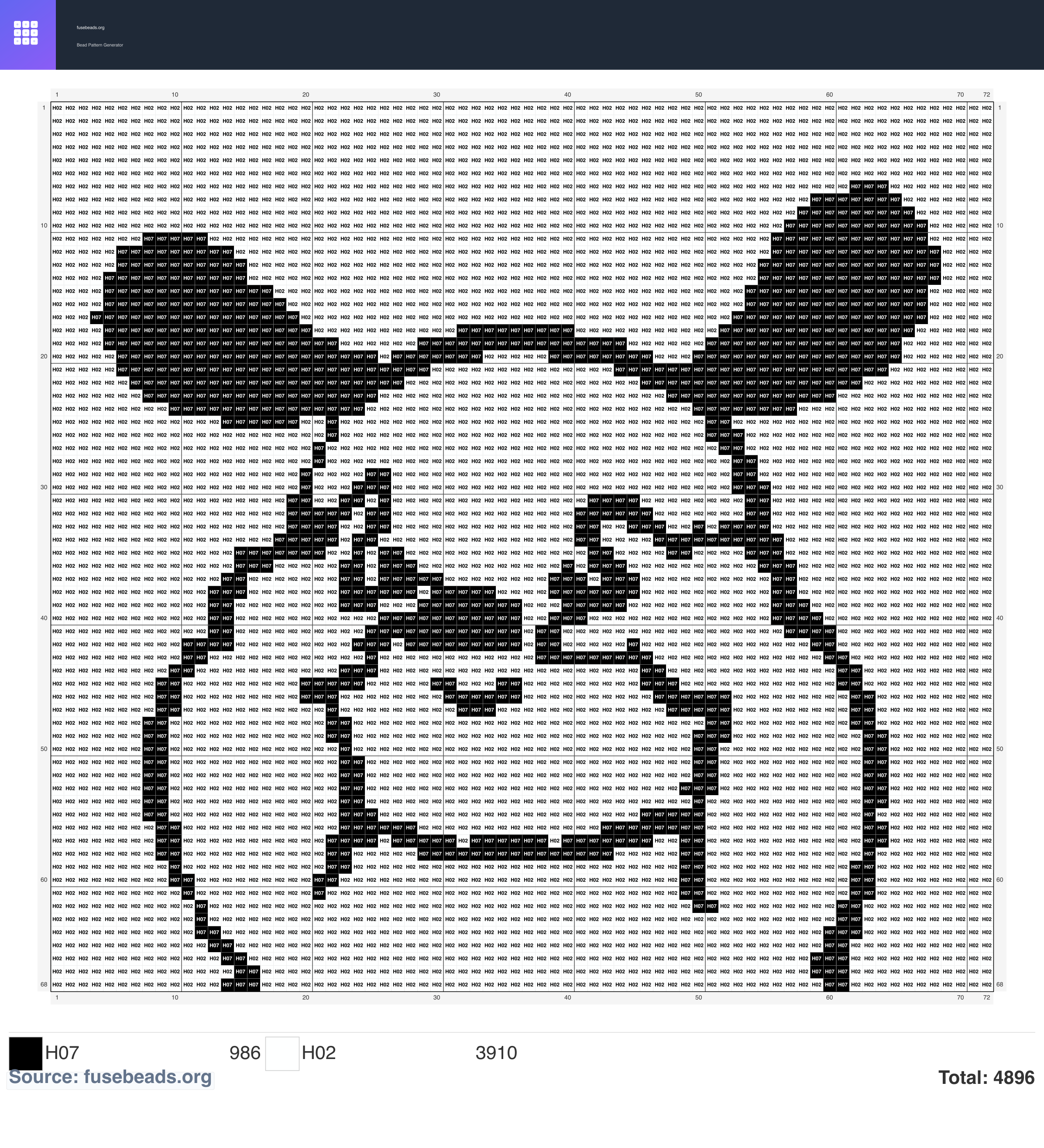 Puppy perler beads pattern